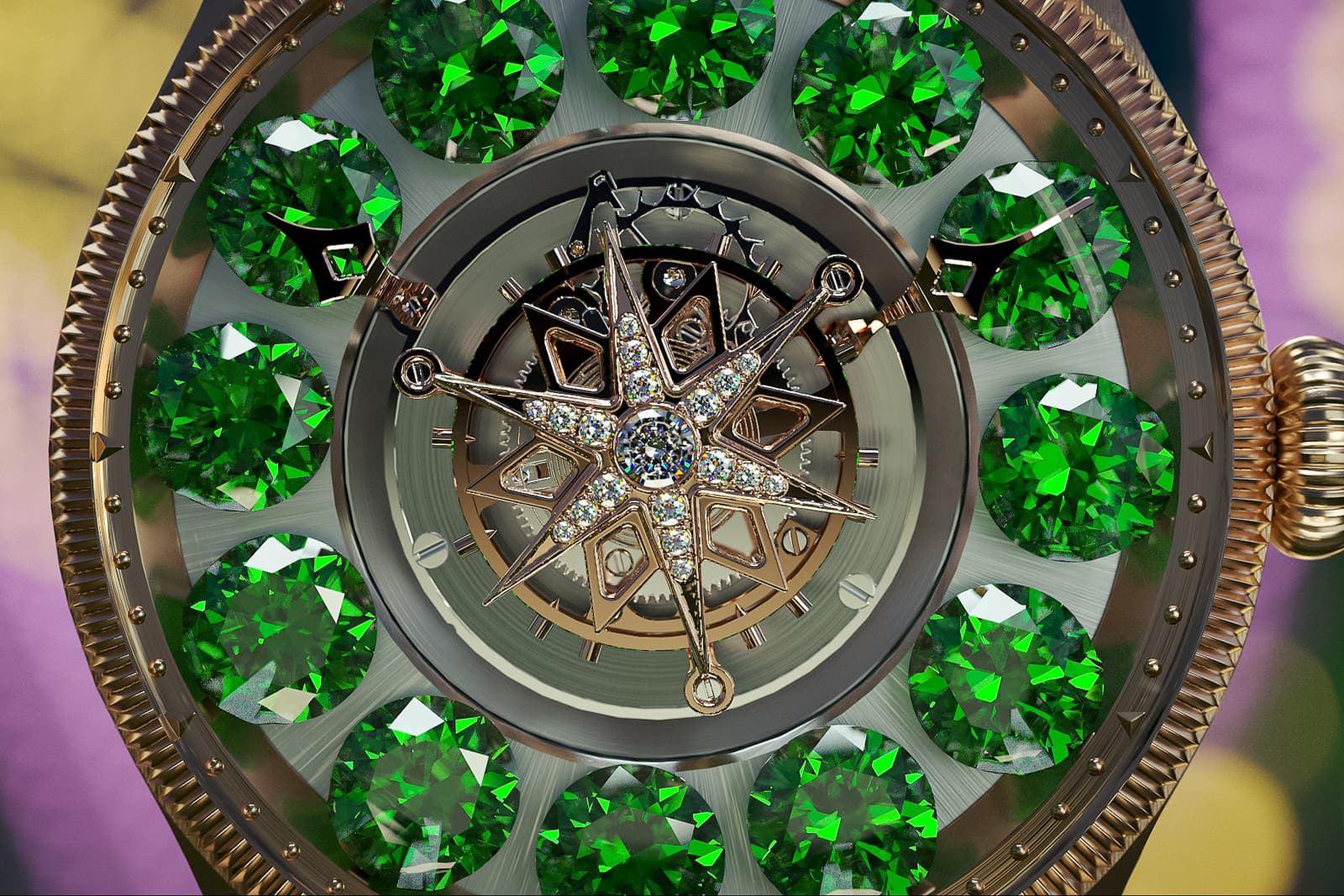  Gucci G-Timeless Planetarium watch powered by the flying tourbillon GGC.1976.DS calibre 