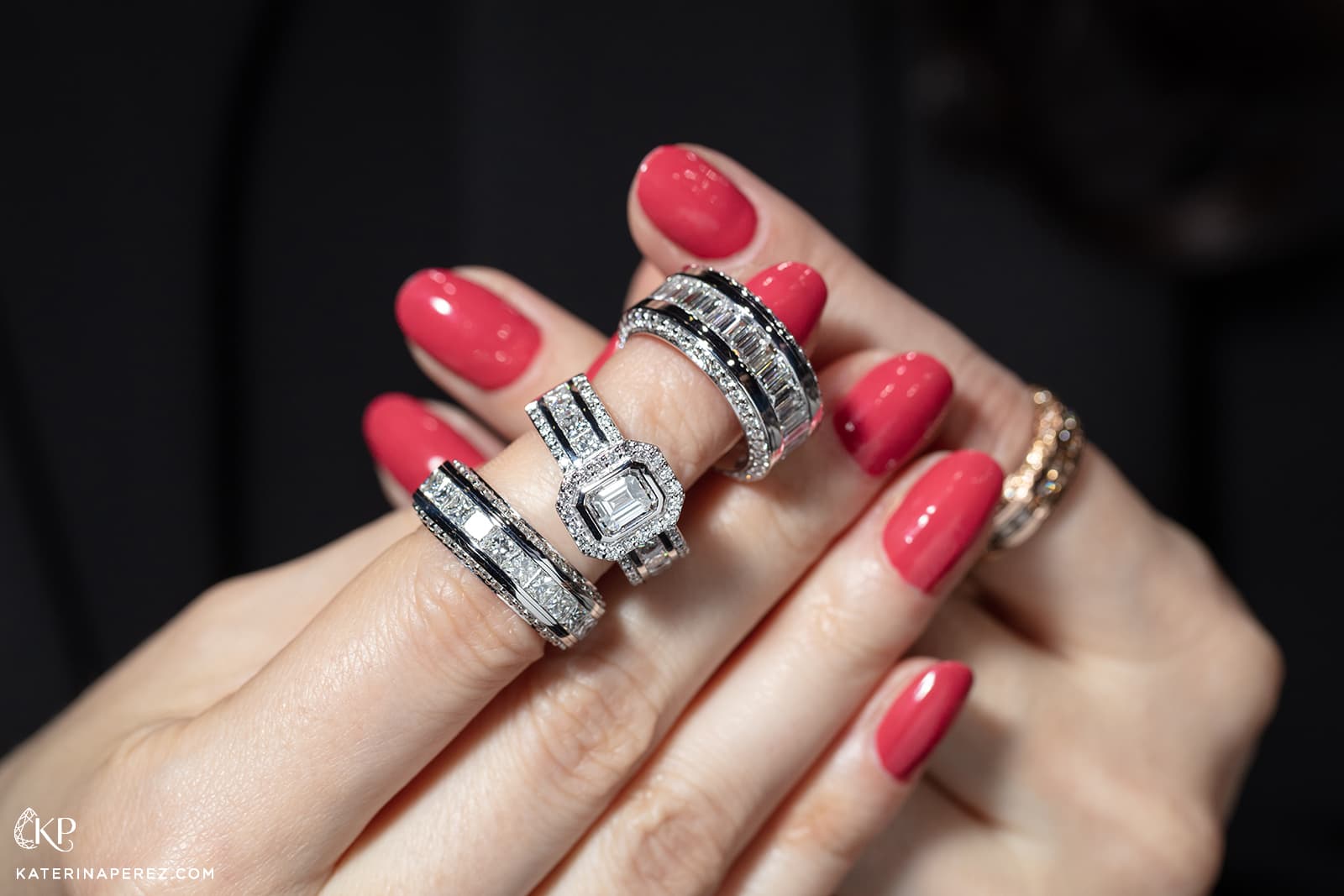  Leo Wittwer diamond-set rings 