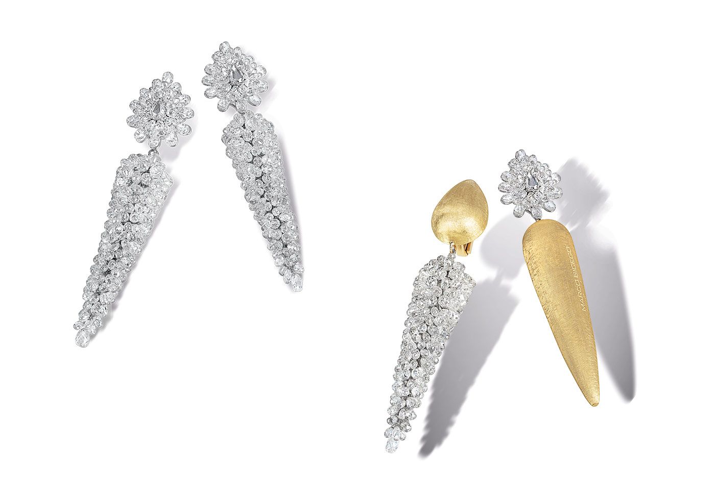 Marco Bicego diamond briolette earrings from the new ALTA high jewellery collection