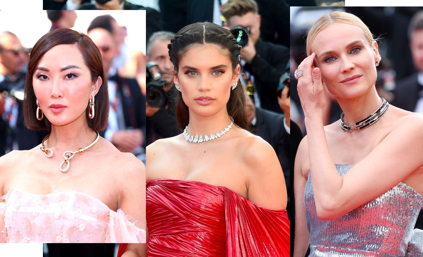 From left to right: Chriselle Lim in Pomellato, Sara Sampaio in Messika and Diane Kruger in Chaumet at the Cannes Film Festival 2022