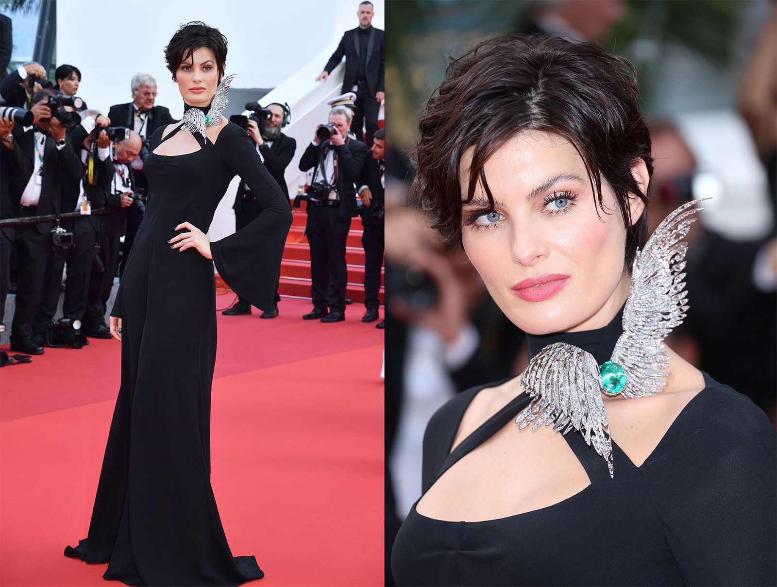 Brazilian model Isabeli Fontana wearing Elsa Jin Life 2022 brooch 