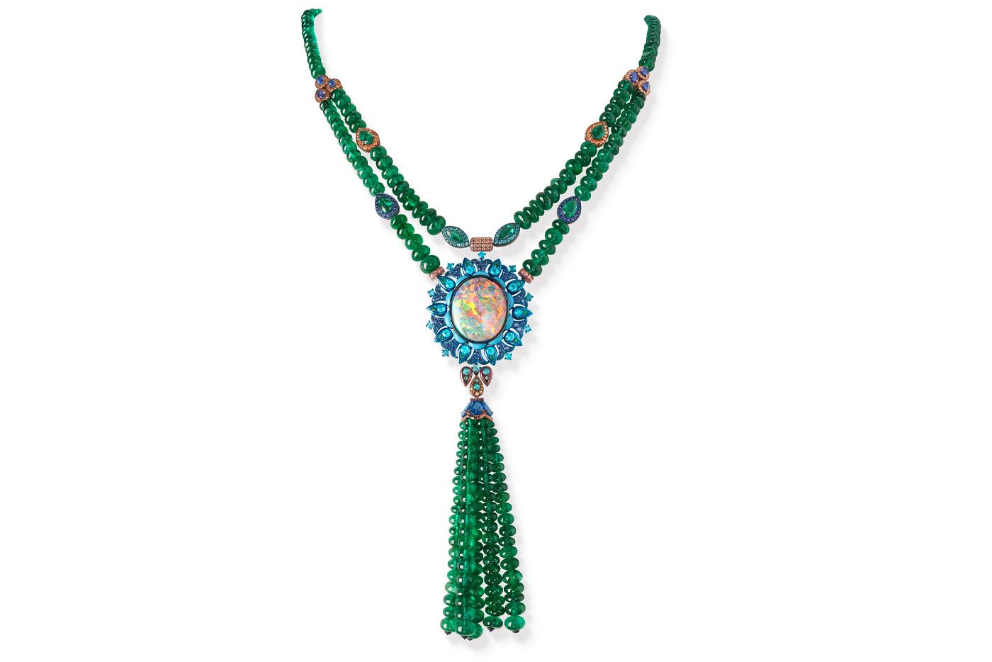 Chopard Red Carpet collection opal necklace inspired by Avatar film