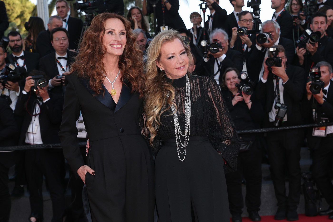 Julia Roberts and Caroline scheufele on the Red carpet in Cannes