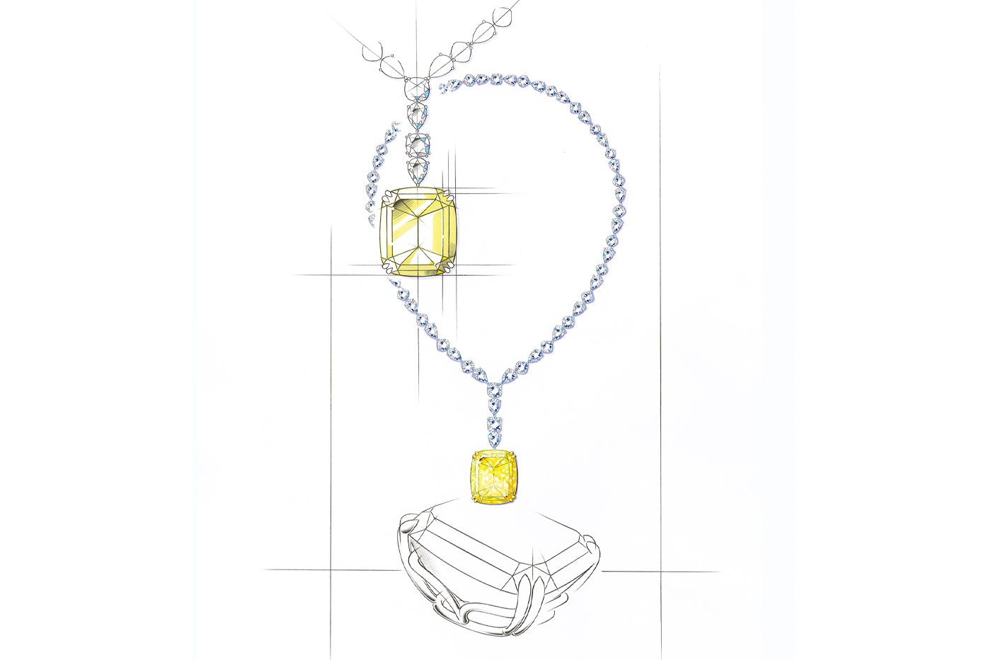  Chopard Loves Cinema yellow diamond sketch