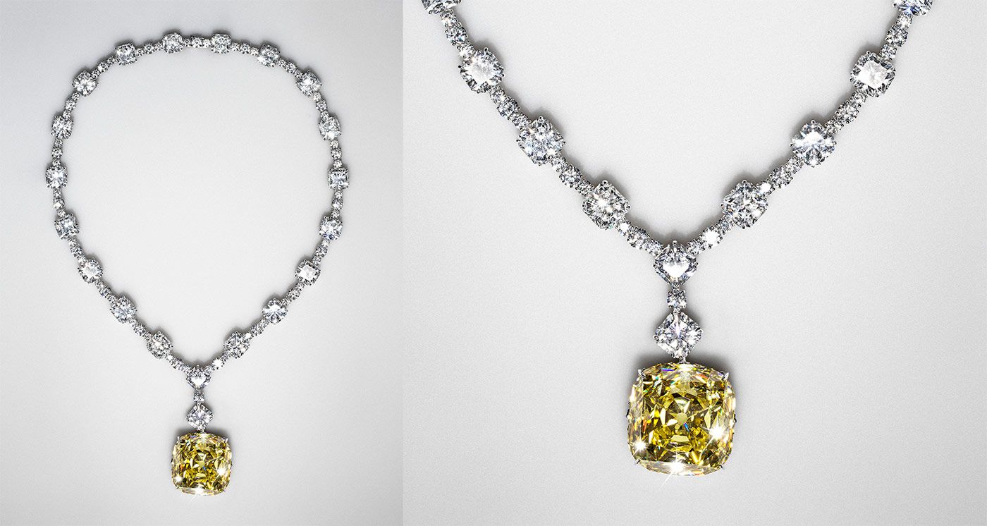  Tiffany & Co. necklace set with the Tiffany Diamond – a 128.54 carat fancy yellow stone