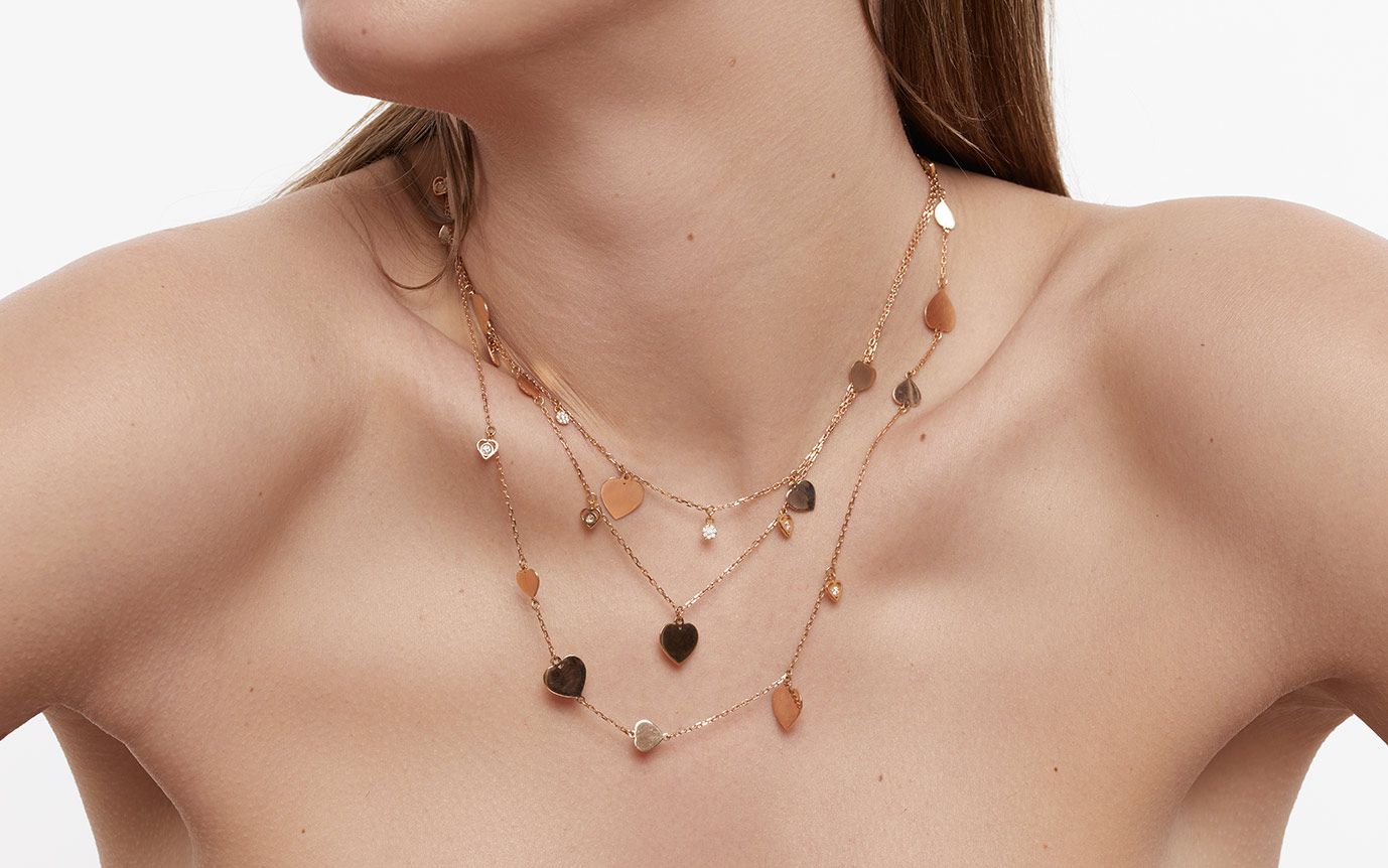 Cesare Pompanon Amore Nana necklace with diamonds in rose gold 