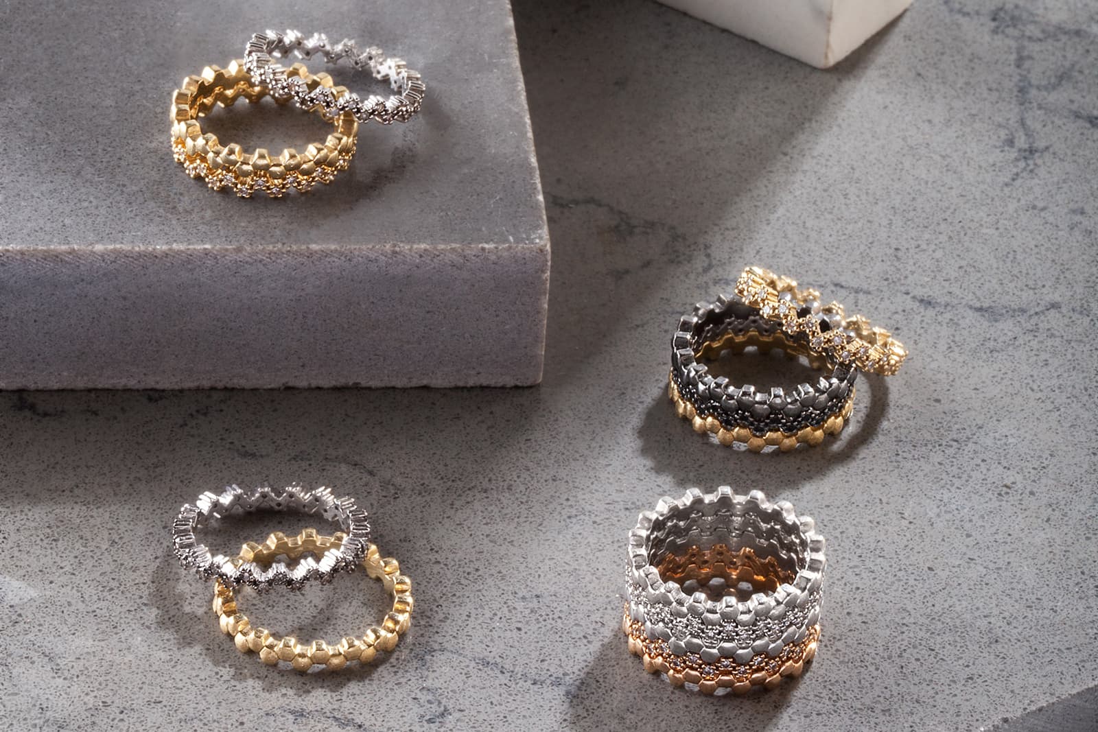  The signature Maison Mirath Harmony collection is available in a variety of precious metal and gem-set finishes