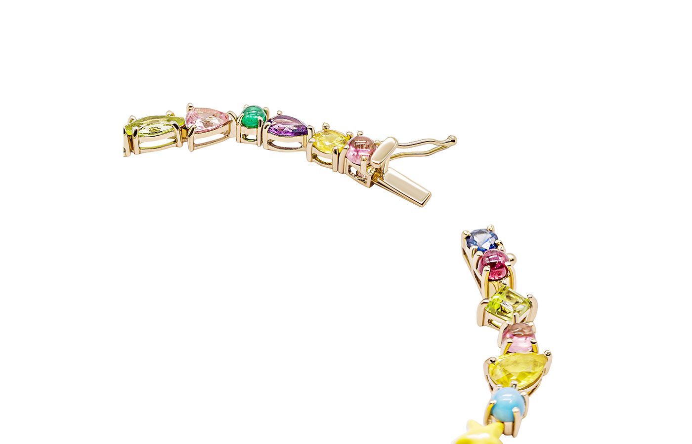  Aisha Baker Baker Sugar Crush necklace is interlaced with lucky charms to represent happiness, luck and longevity