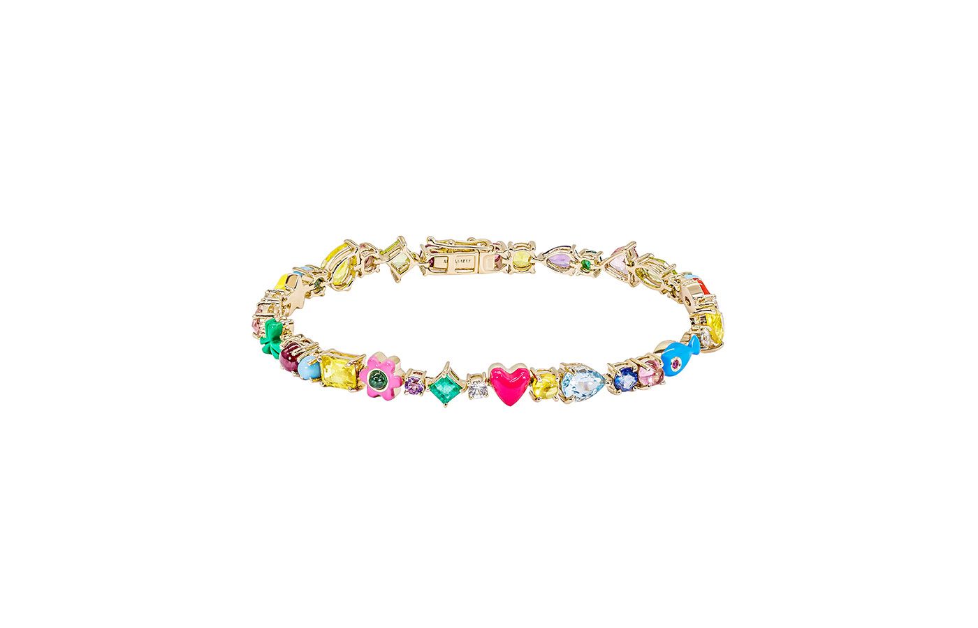  Aisha Baker Baker Sugar Crush bracelet is interlaced with lucky charms to represent happiness, luck and longevity