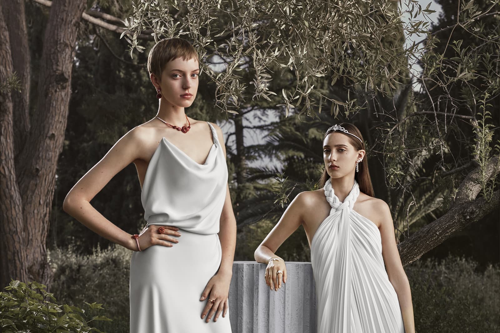  Models wear pieces from the new Dior Print High Jewellery collection