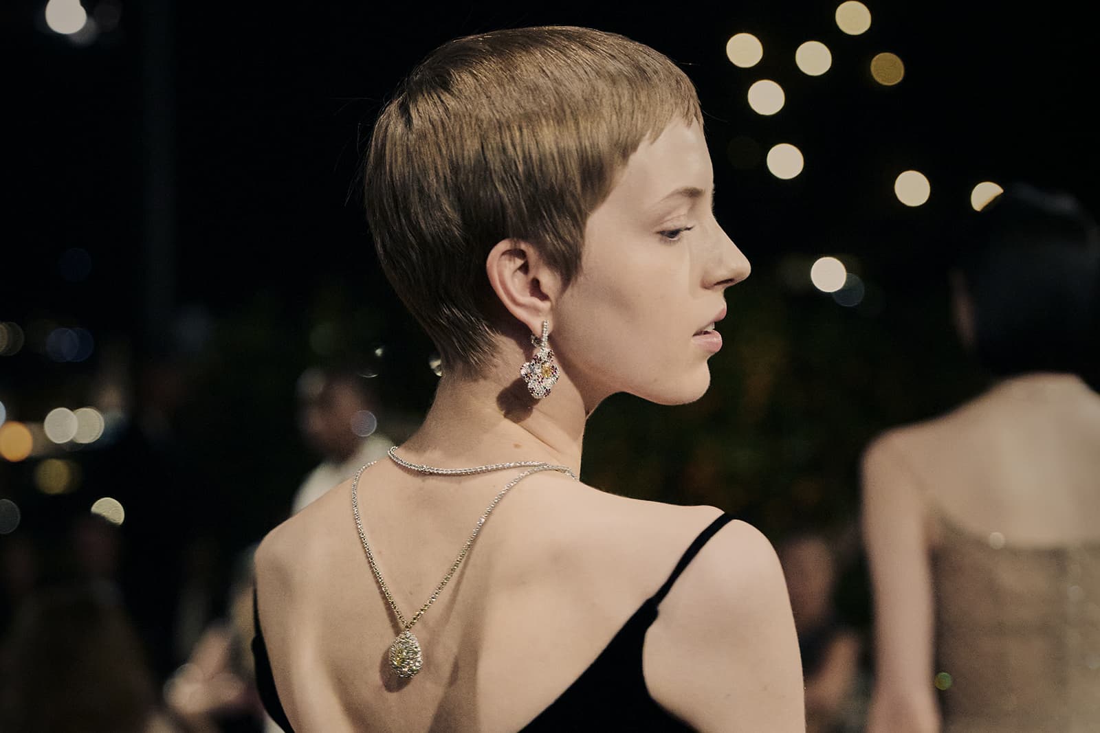  A model wears pieces from the Dior Print High Jewellery collection