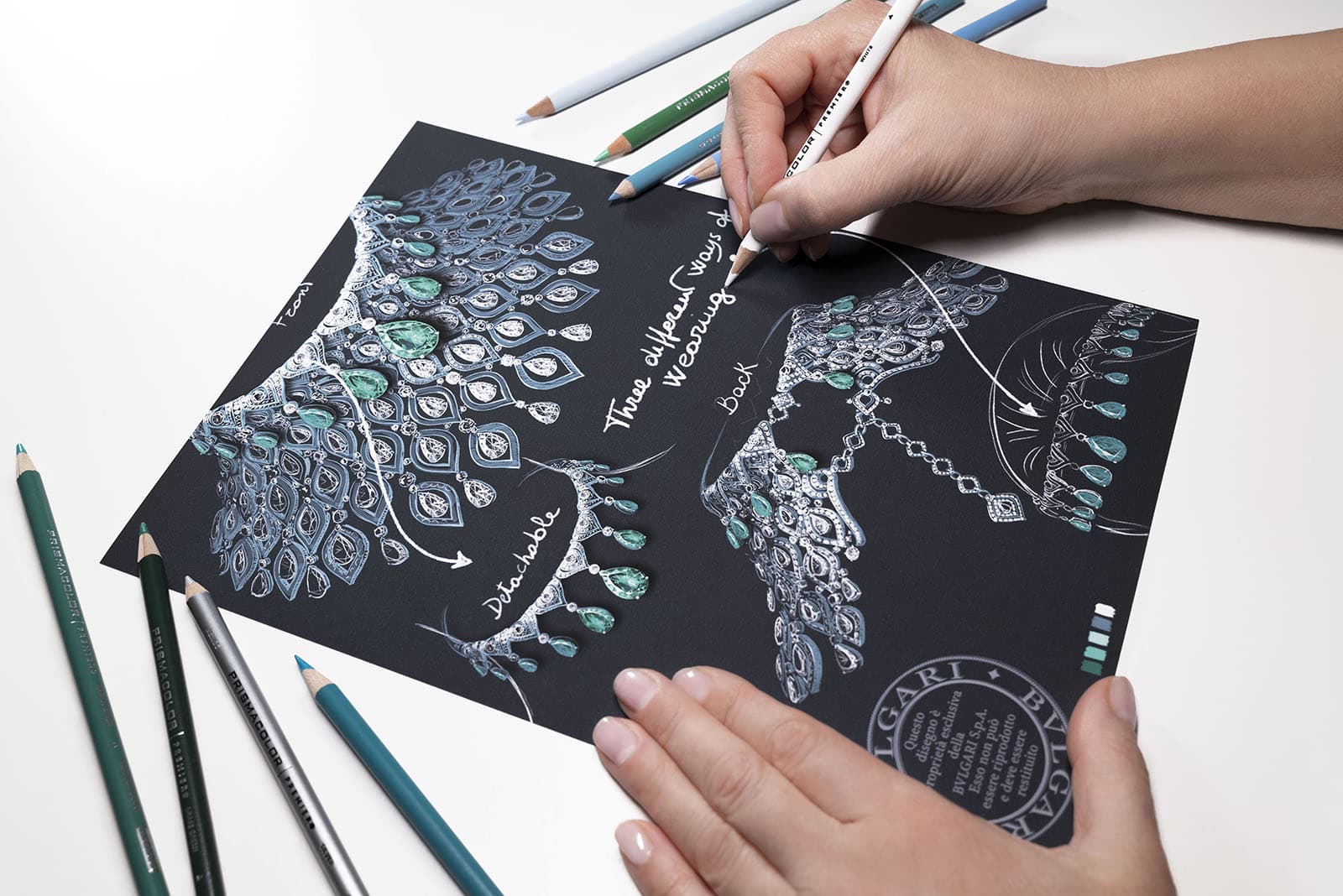  Designing the Bulgari Emerald Glory necklace from the Eden The Garden of Wonders High Jewellery collection