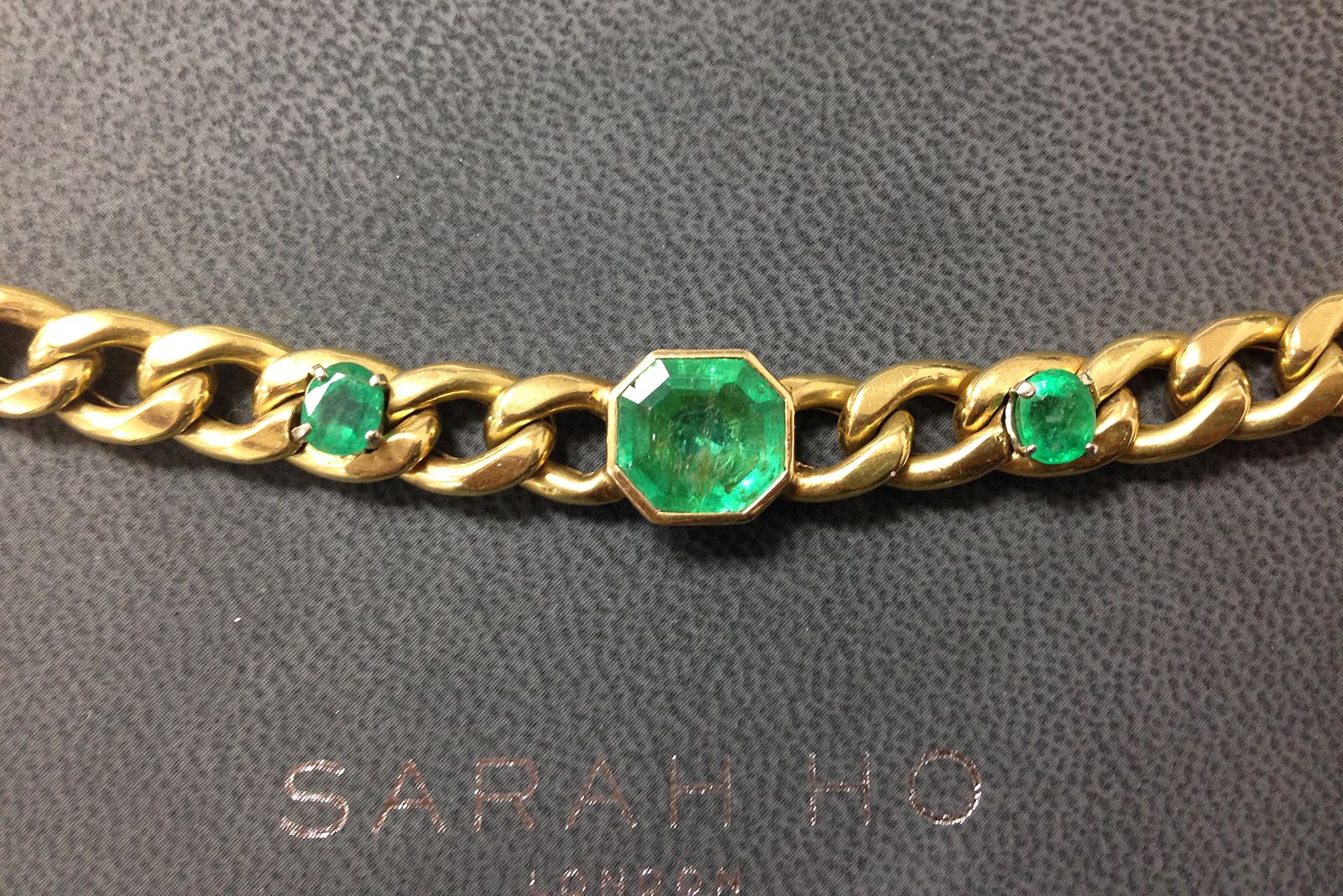 Sarah Ho Diana ring emeralds set in original piece of jewellery