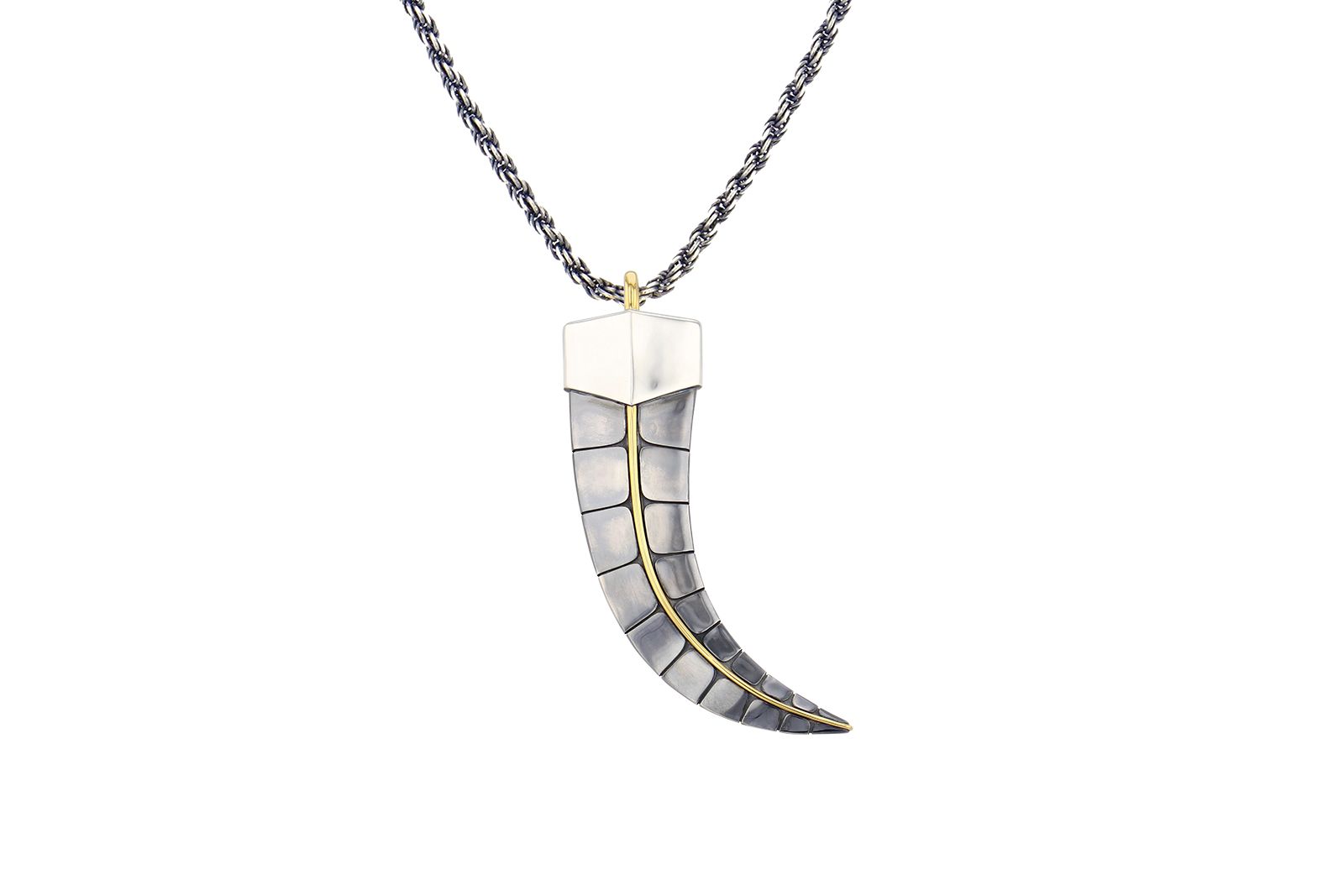  Elie Top Dent pendant in gold and silver