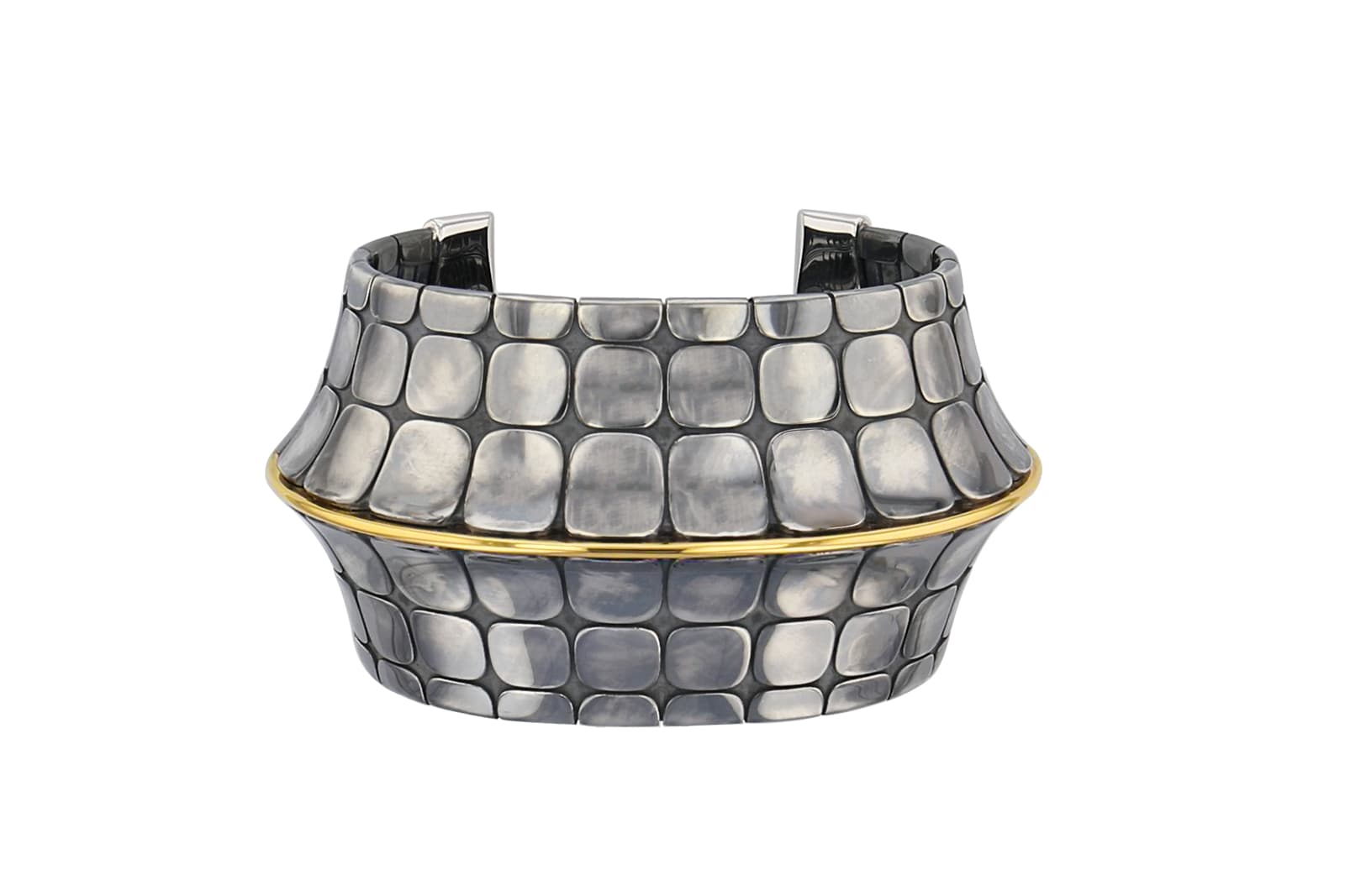  Elie Top Dorsale Cuff in gold and silver