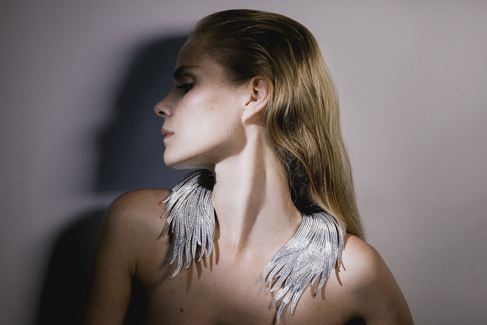  Designer Tatiana Verstraeten wearing her Barbara Necklace