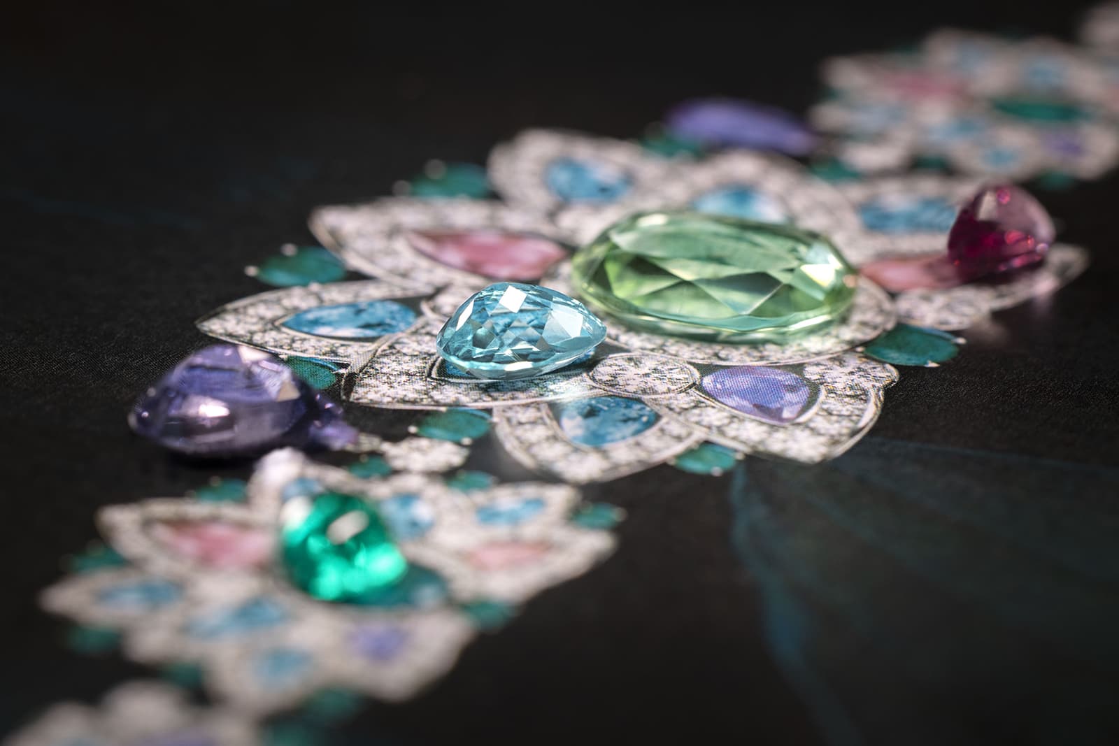 Bulgari Blooming Beauty High Jewellery Watch in platinum, emeralds, spinels, tourmaline and diamonds