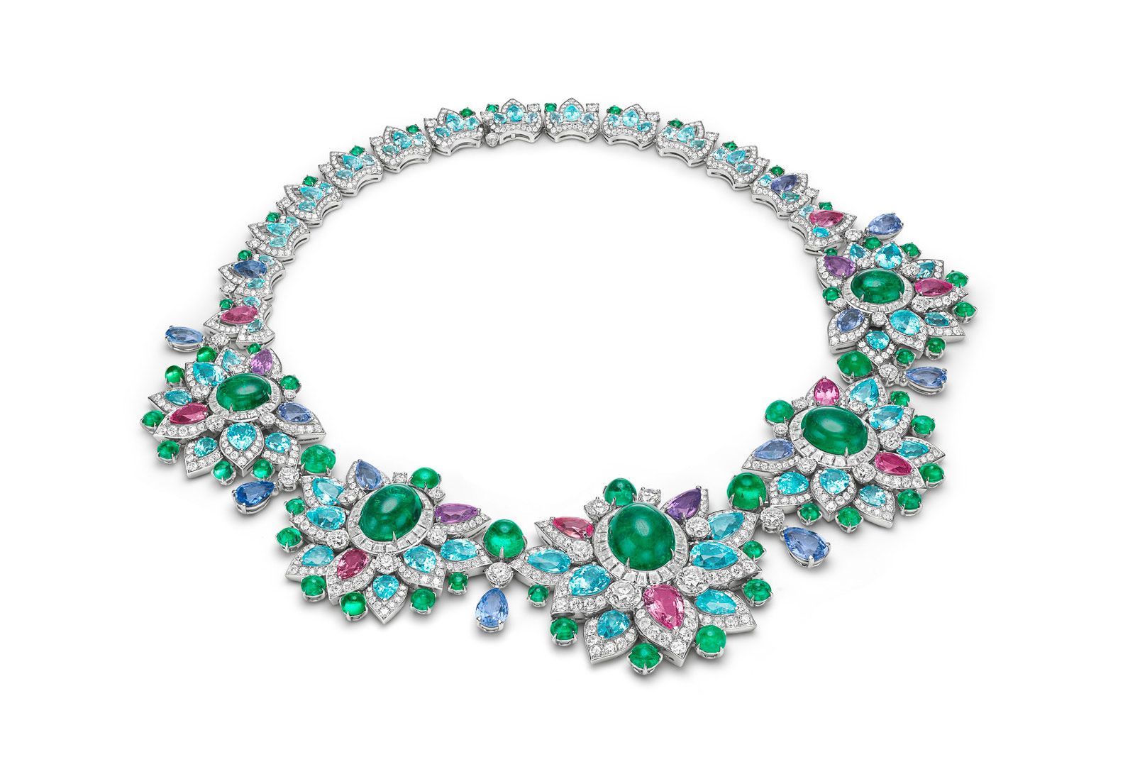  Bulgari Eden the Garden of wonders matching High Jewellery Necklace in multicoloured gemstones and diamonds