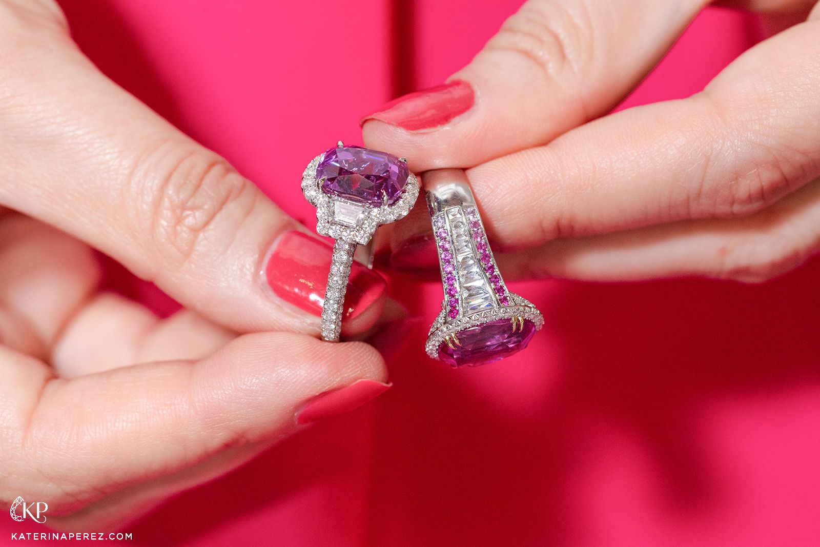  Katerina Perez with Omi Privé 2022 Collection rings