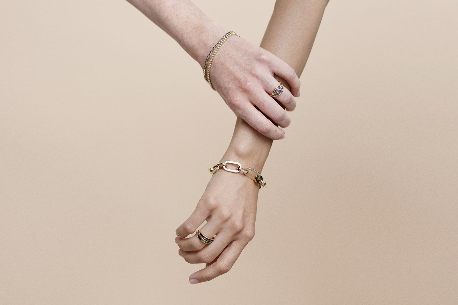 Sophie Breitmeyer diamond-set tennis bracelets 