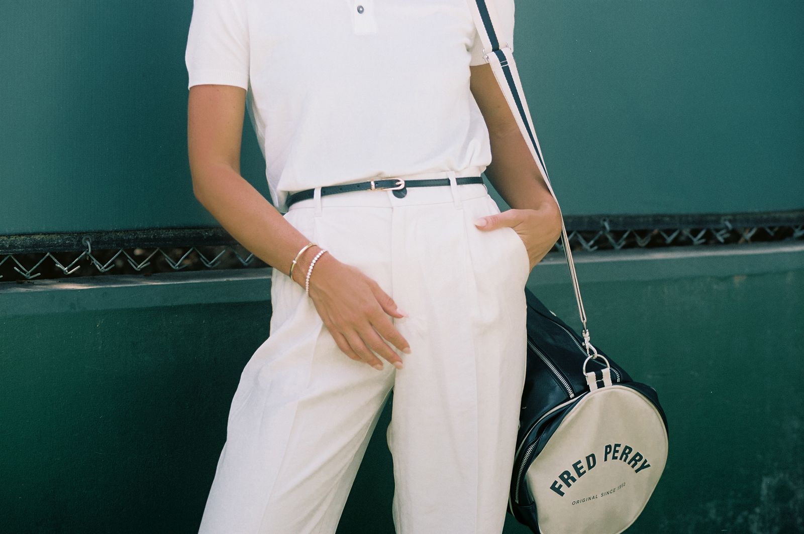  The George Rivière tennis bracelet from the Or & Elle x Meaghan Cox collection is inspired by tennis