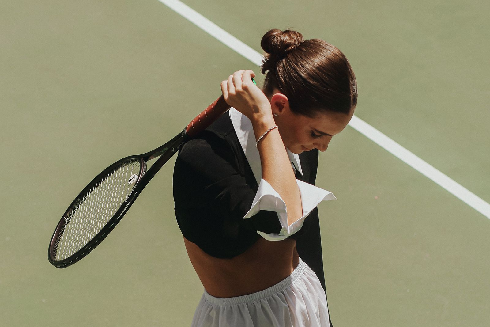 Campaign imagery for the Or & Elle x Meaghan Cox collection, including the George Rivière tennis bracelet