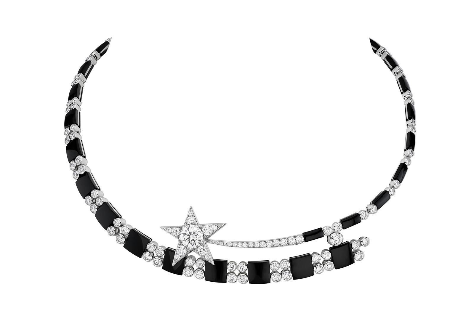 Chanel High Jewellery Comete Harmonie necklace in white gold, diamond and onyx