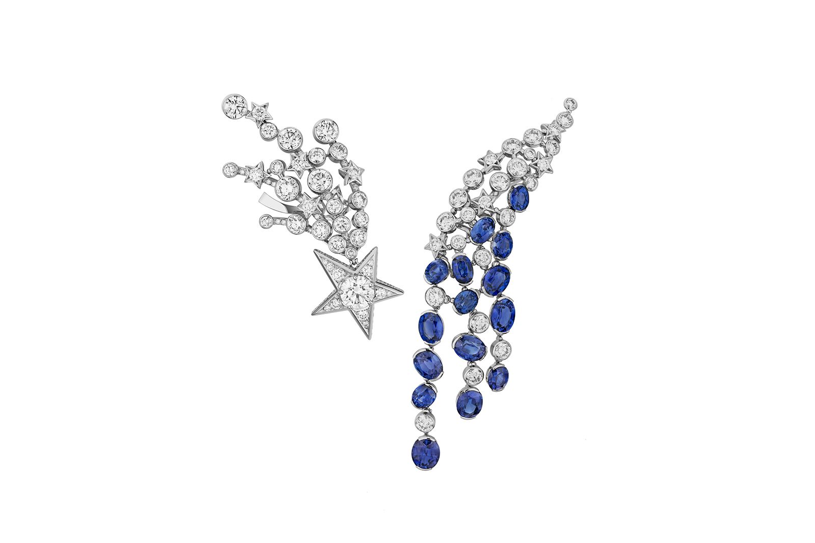  Chanel High Jewellery La Comete earrings in sapphire and diamond