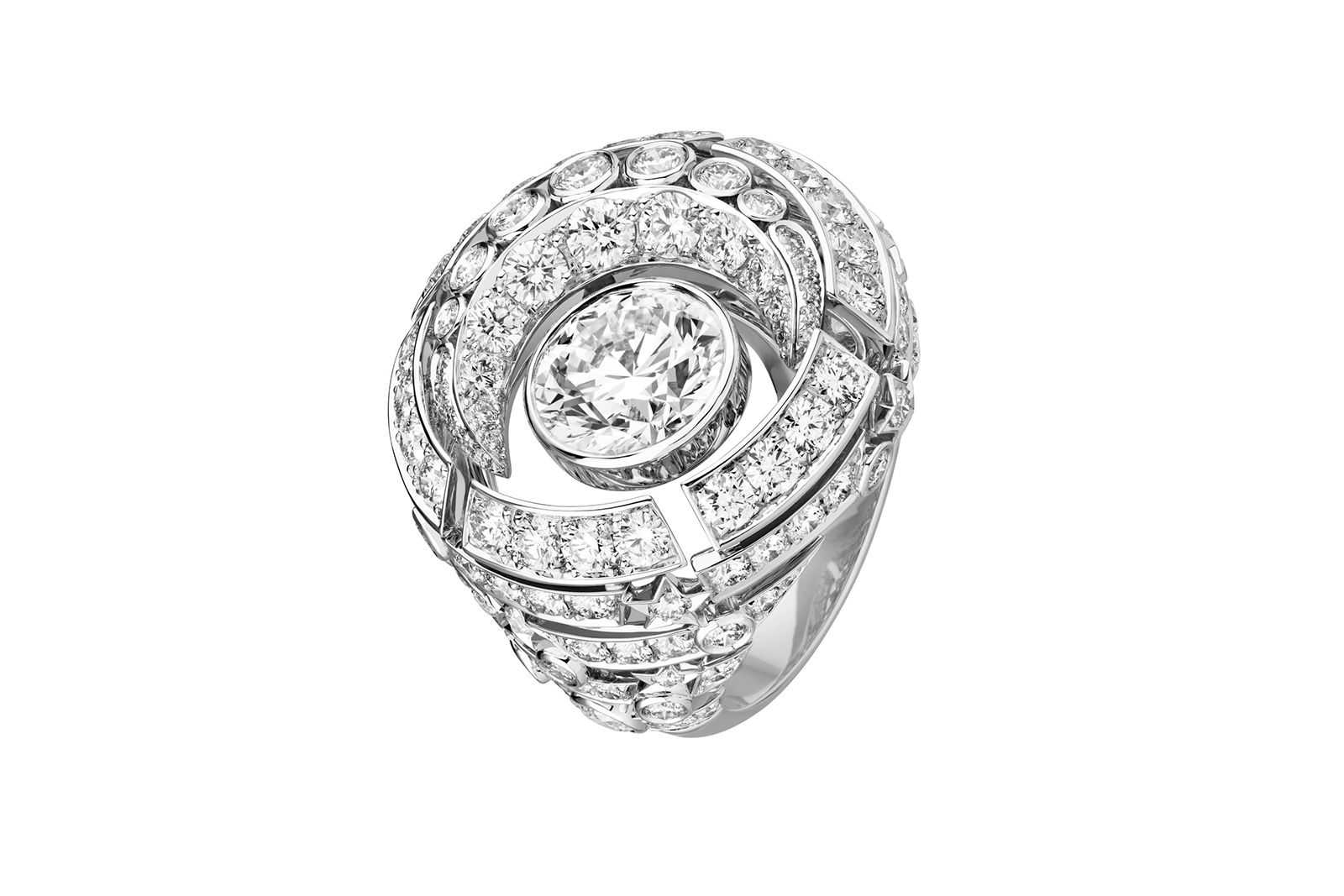  Chanel High Jewellery La Lune Silhouette diamond ring