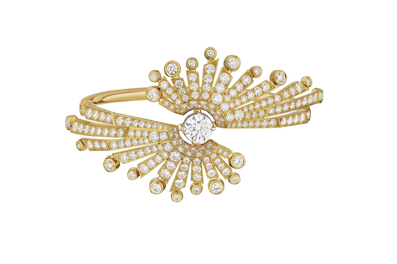  Chanel High Jewellery Soleil Contraste bracelet in white gold, yellow gold and diamond 