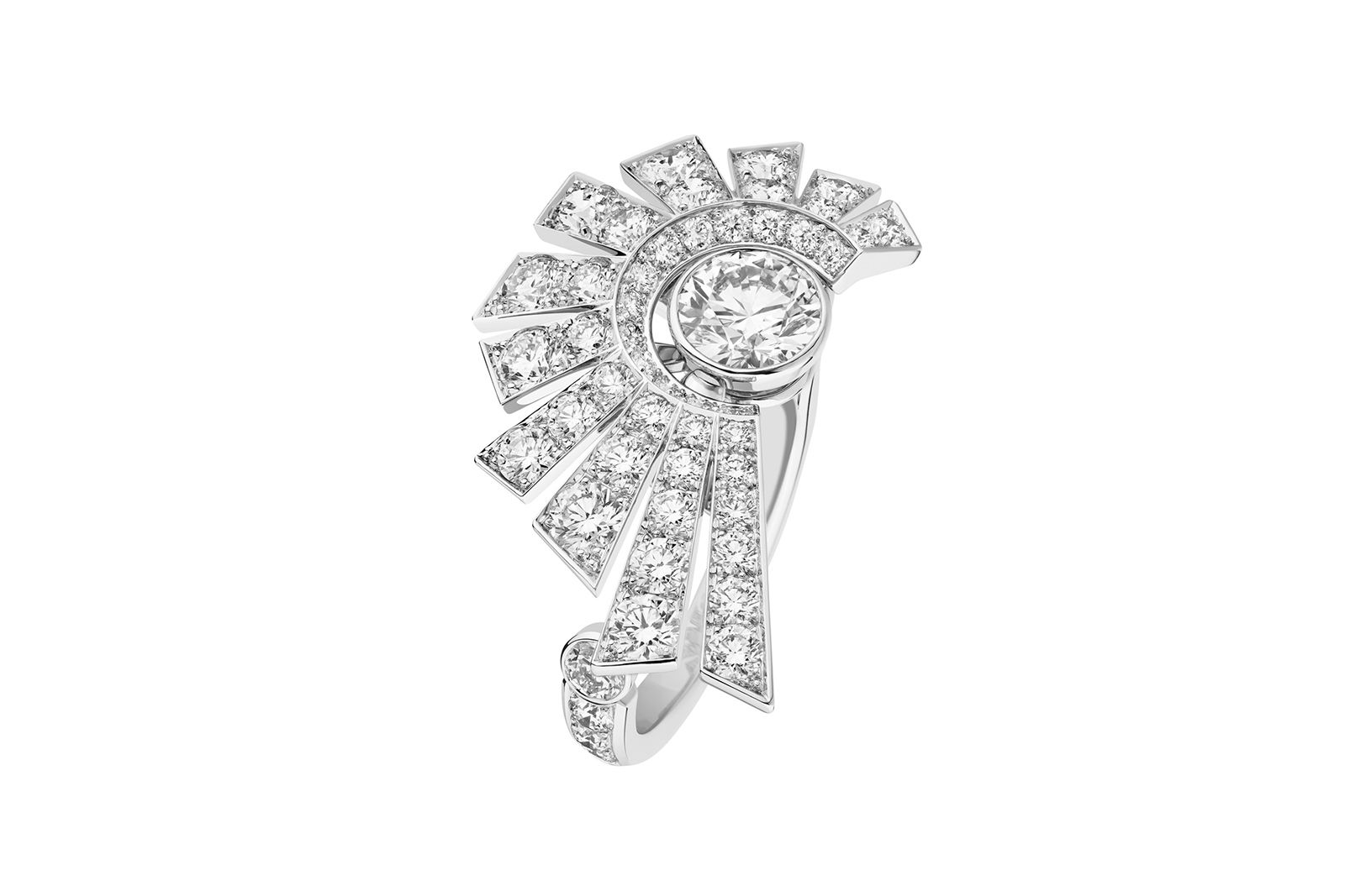  Chanel High Jewellery Soleil Ganse ring in white gold and diamond