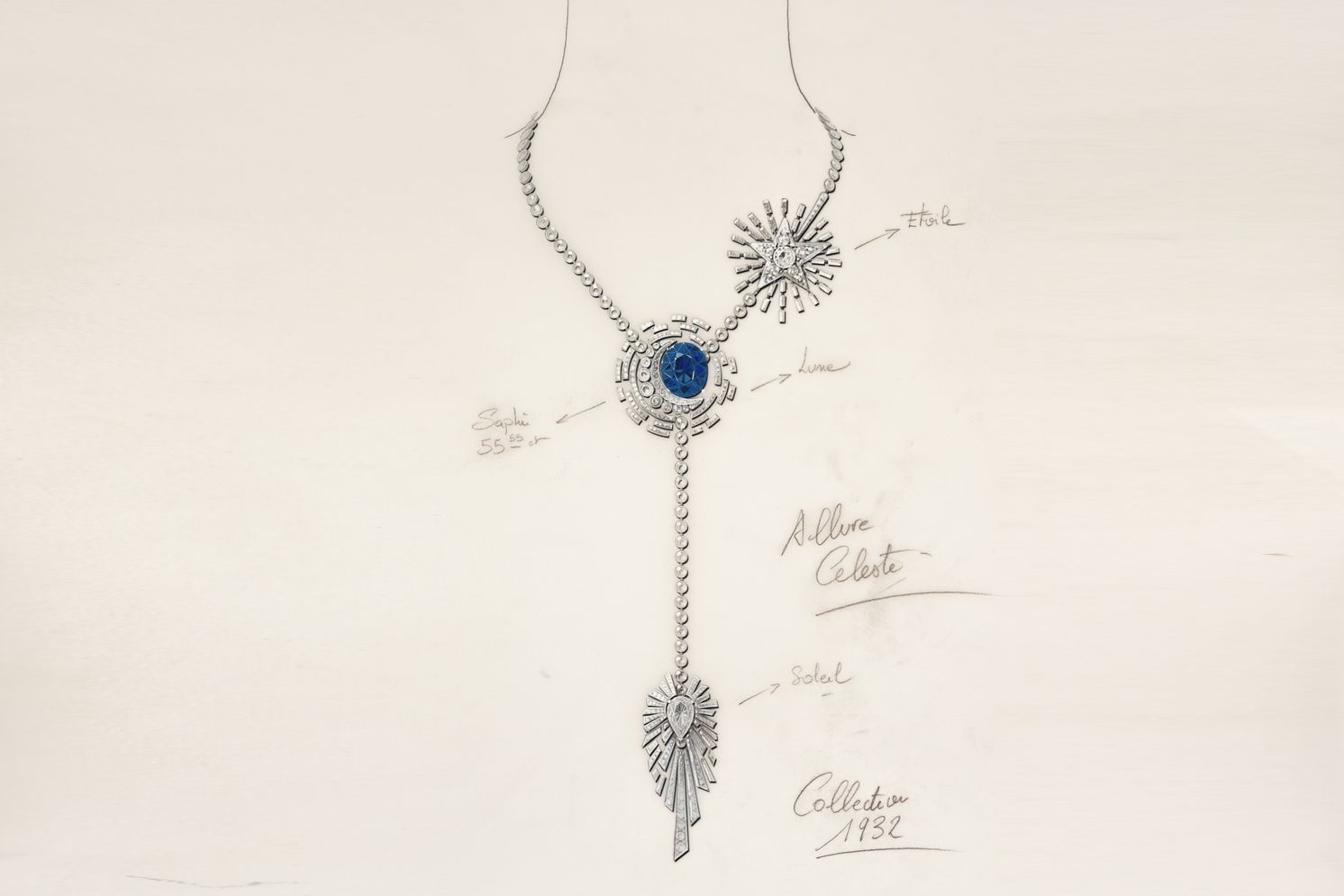  Rending of Chanel High Jewellery Allure Céleste necklace