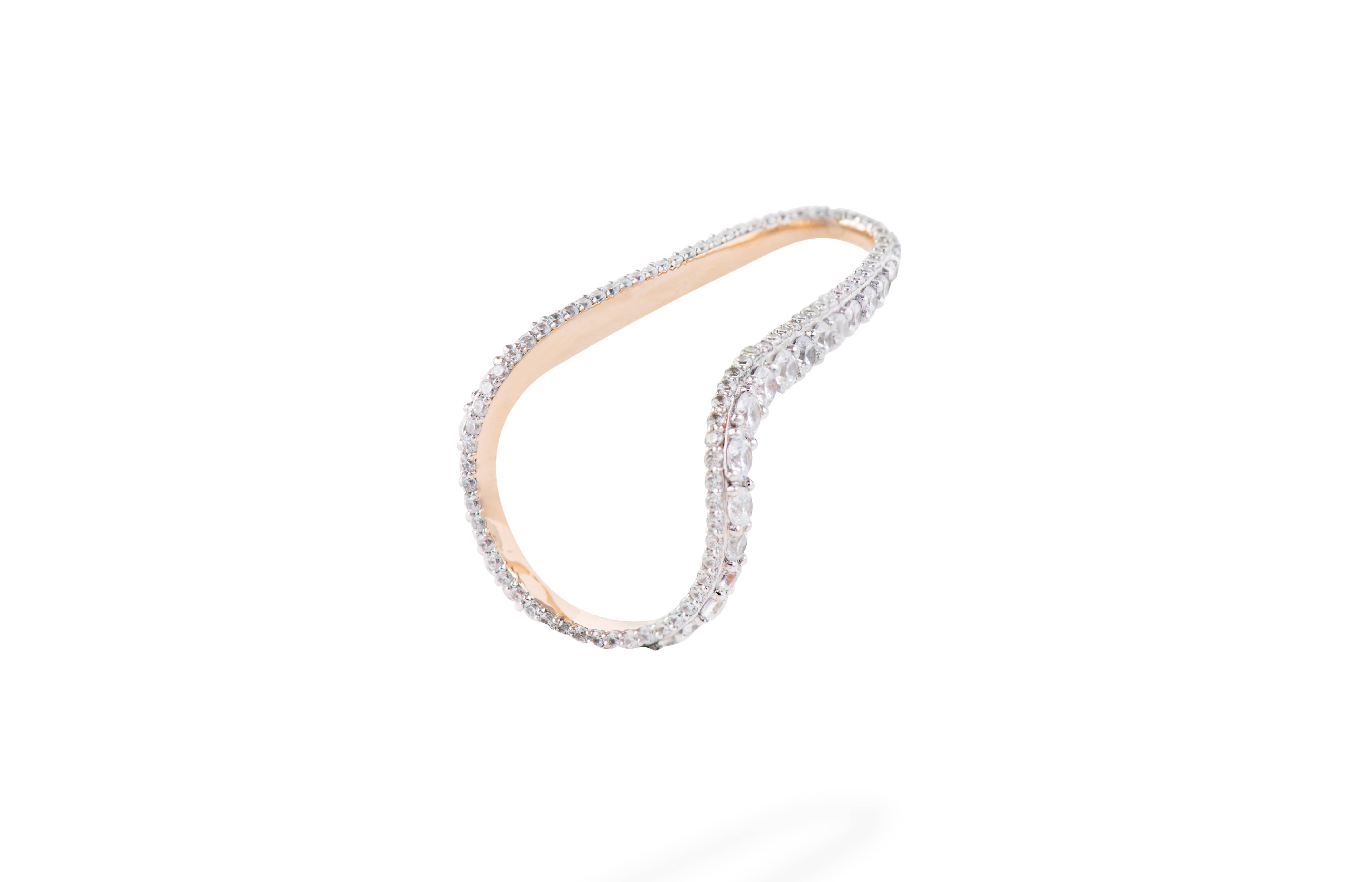 MARIE MAS  Luminous Lines Grand Radiant ring in diamond