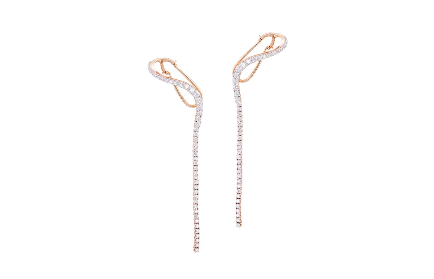 MARIE MAS Luminous Lines Aurora earrings in diamond