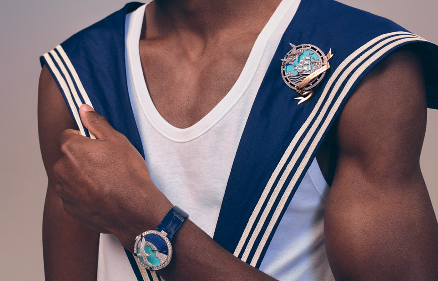  Chaumet Encres Brooch and watch from the Ondes et Merveilles High Jewellery collection 