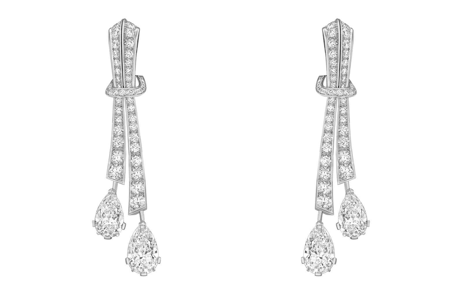  Van Cleef & Arpels diamond Dear Liz earrings from the Legend of Diamonds Chapter II High Jewellery Collection