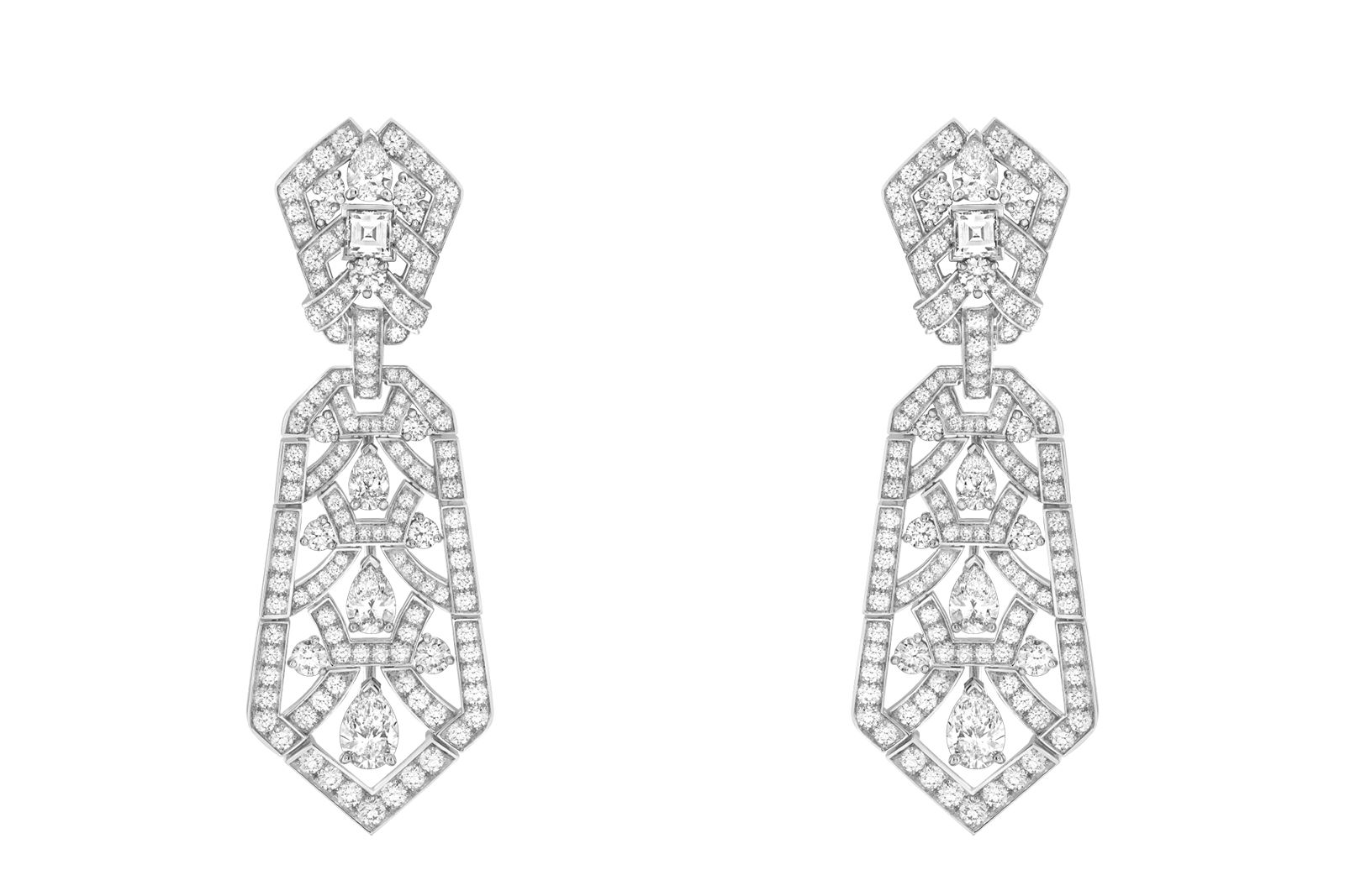  Van Cleef & Arpels diamond  Chrysler earrings from the Legend of Diamonds Chapter II High Jewellery Collection
