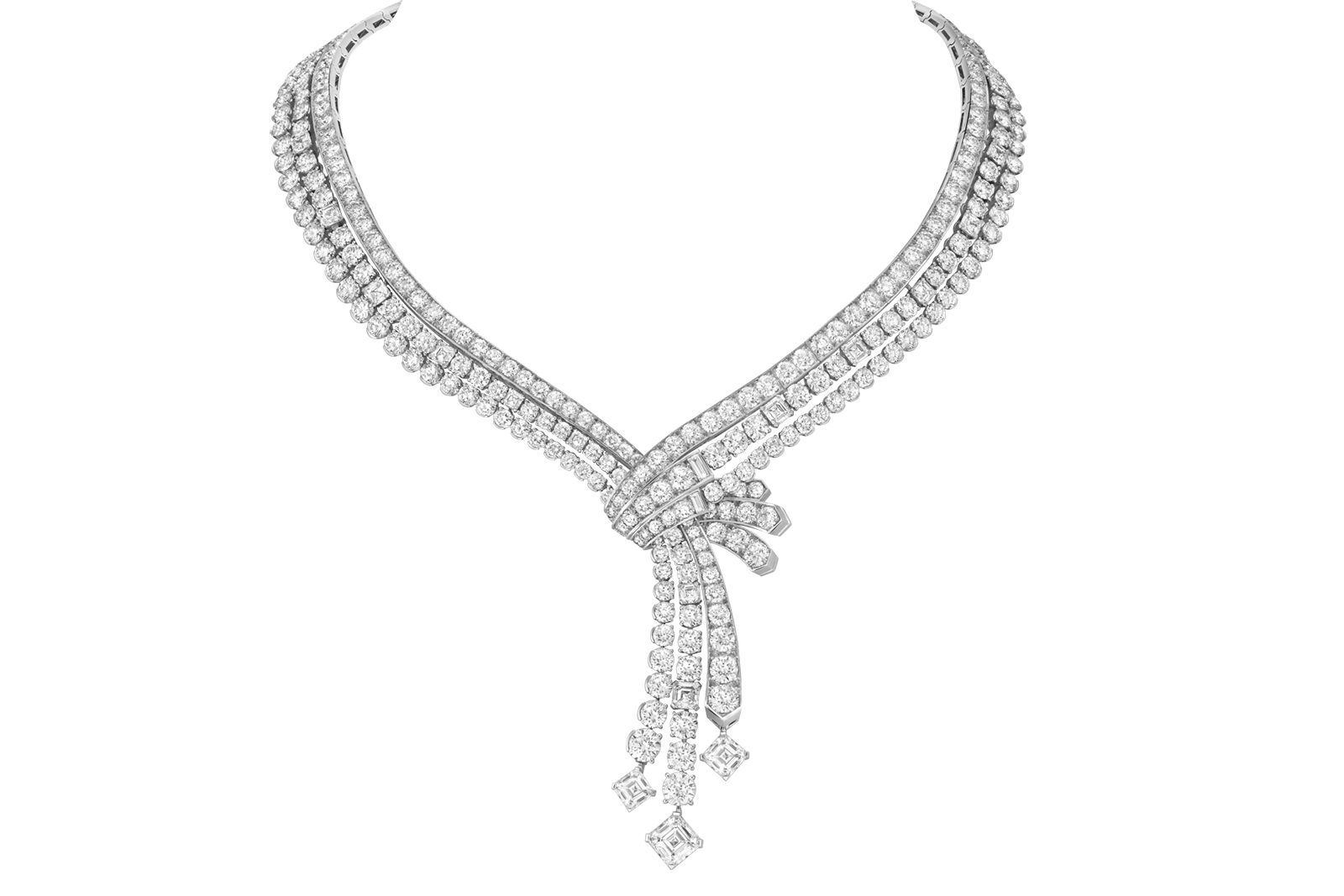 Van Cleef & Arpels Diamond Tie necklace from the Legend of Diamonds Chapter II High Jewellery Collection