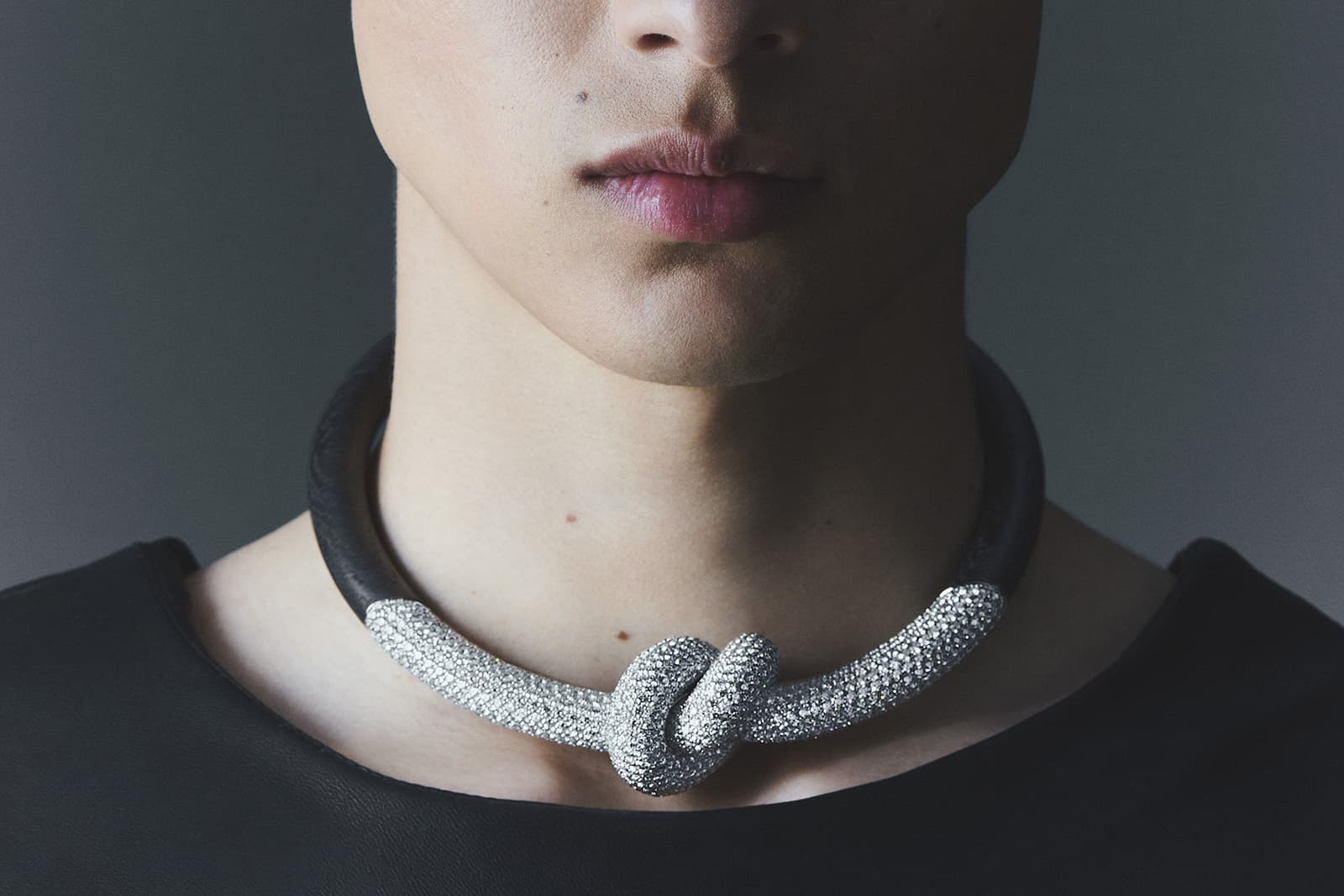  Boucheron burnt wood, diamond and white gold Bois Brûlé Diamant necklace from the Carte Blanche Ailleurs High Jewellery collection