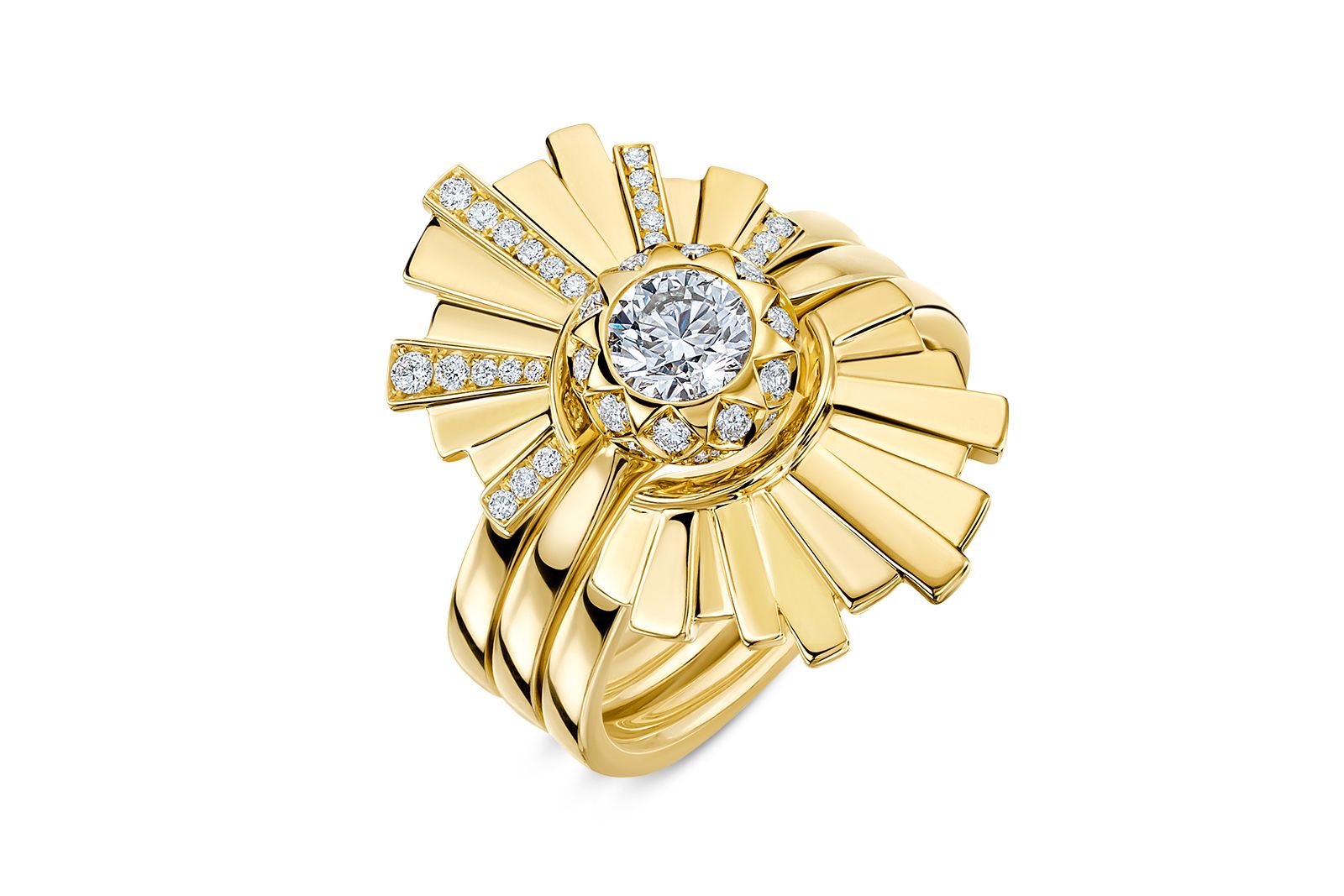  Andrew Geoghegan Asteria Full Diamond Wedding Band in diamond and gold