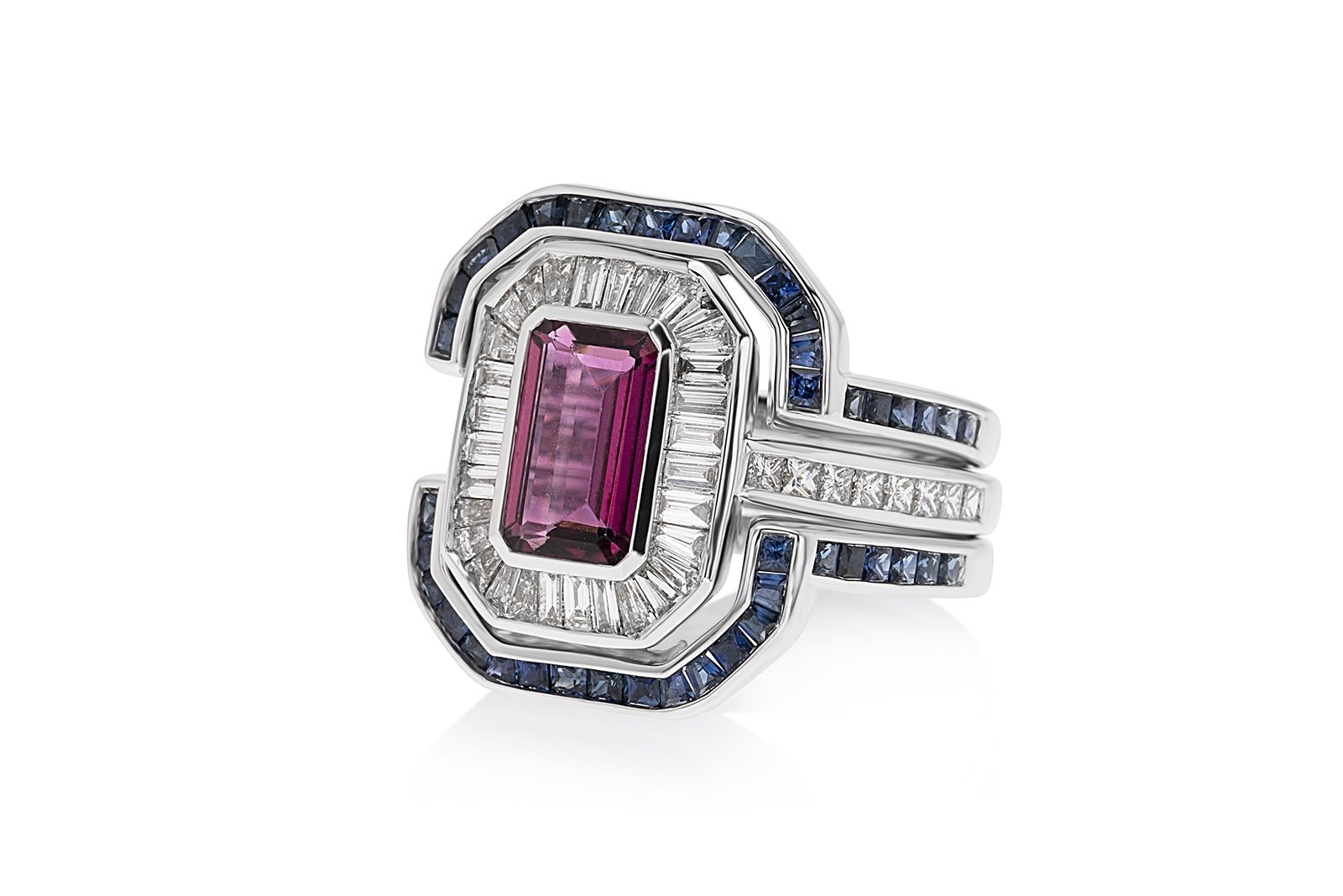 Annoushka diamond, sapphire and white gold ring jacket