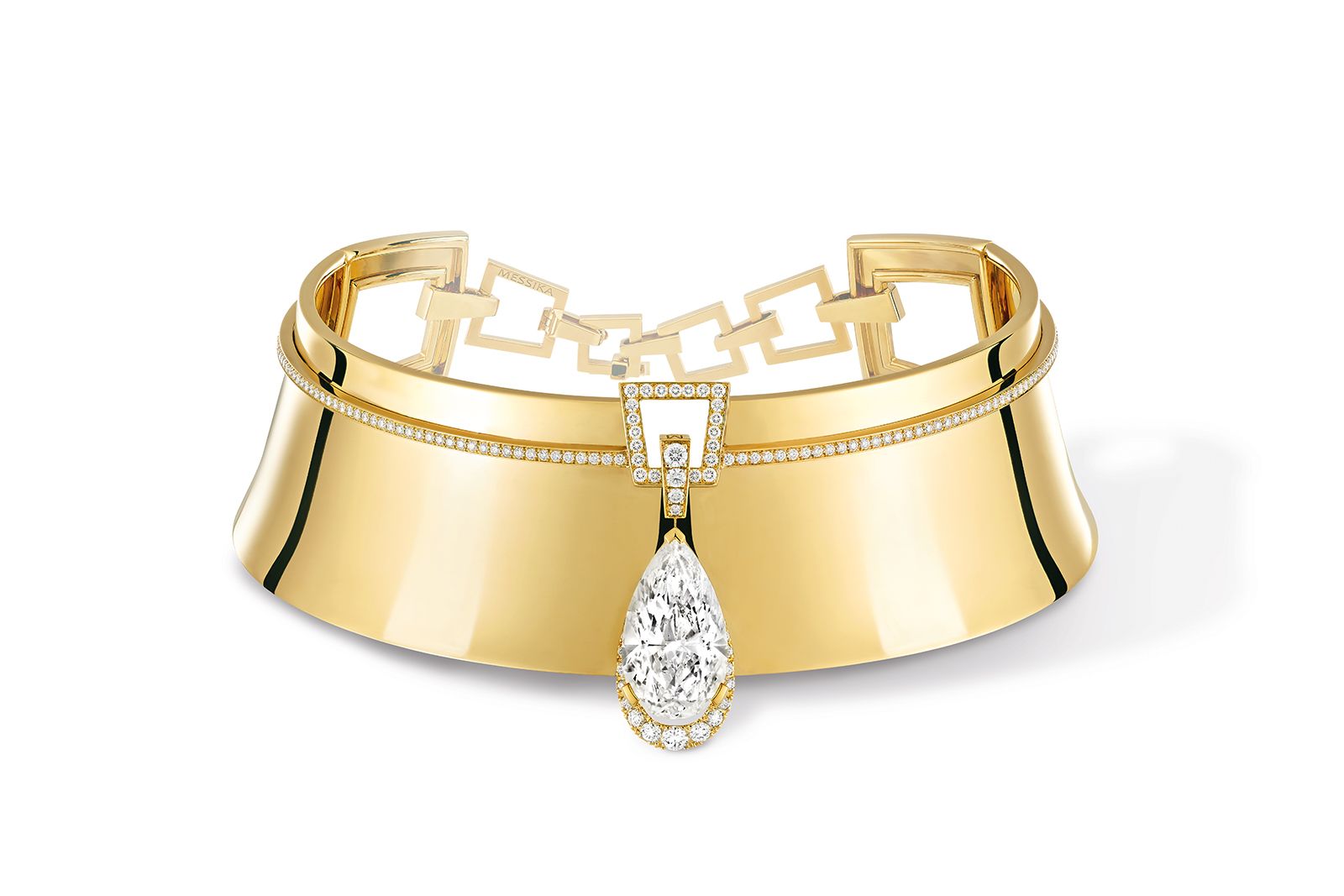  Messika gold and diamond Golden Shield choker from the Beyond the Light High Jewellery collection