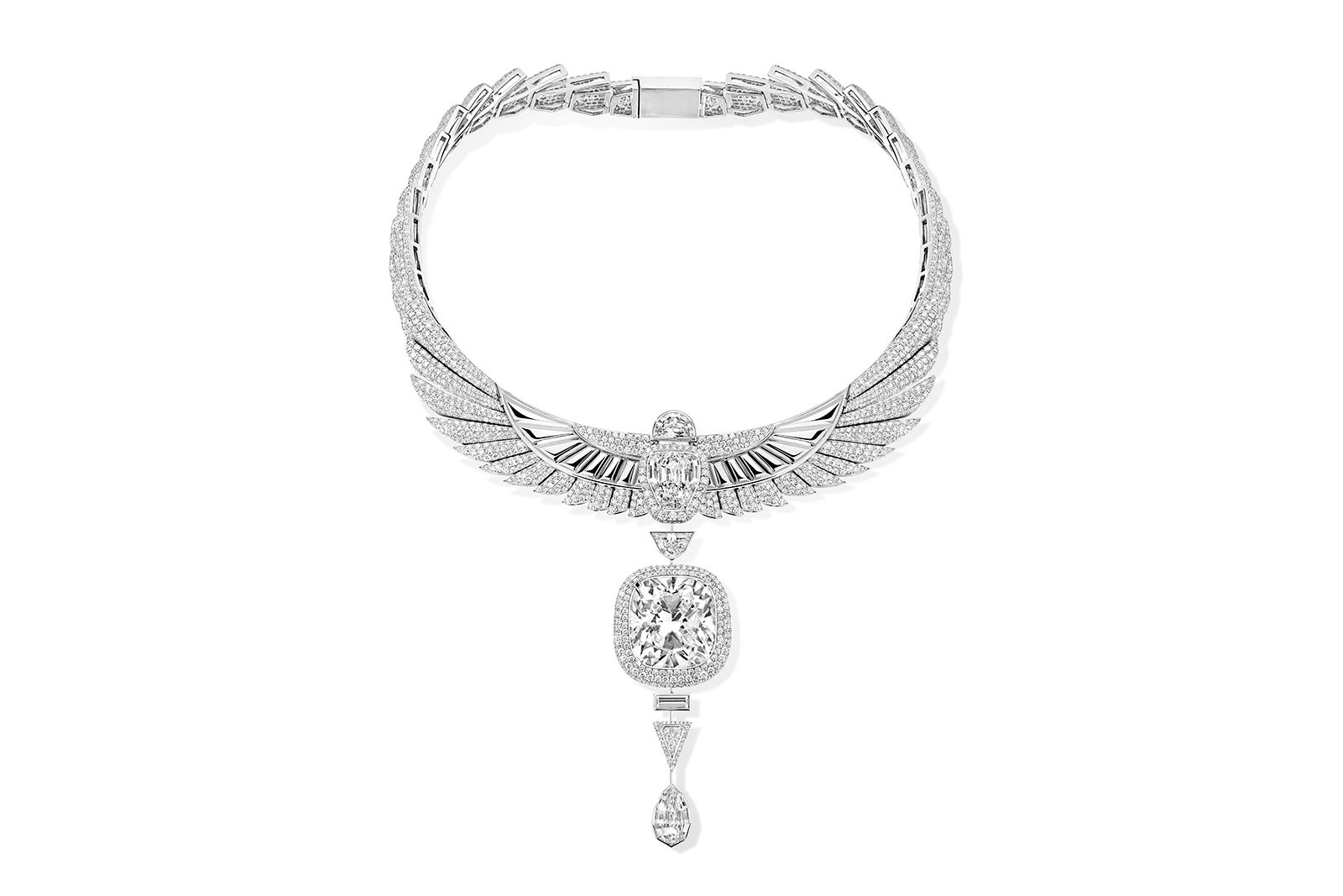  Messika white gold and diamond Akh-Ba-Ka necklace from the Beyond the Light High Jewellery collection