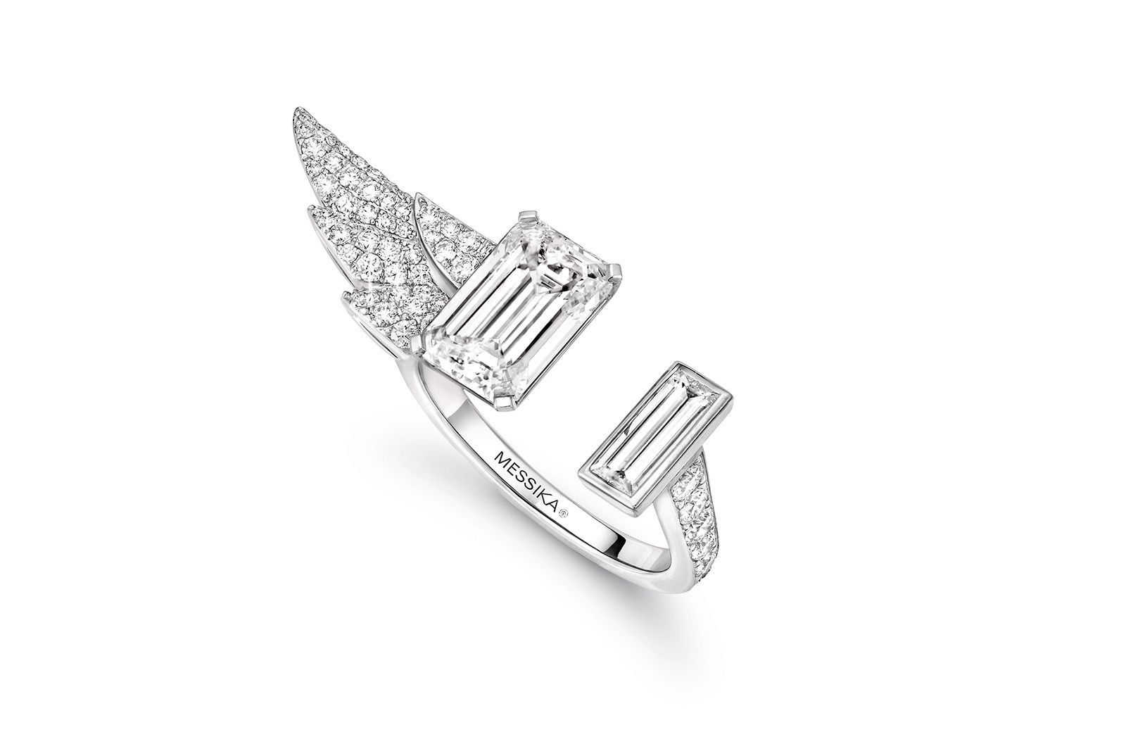  Messika white gold and diamond Akh-Ba-Ka ring from the Beyond the Light High Jewellery collection 