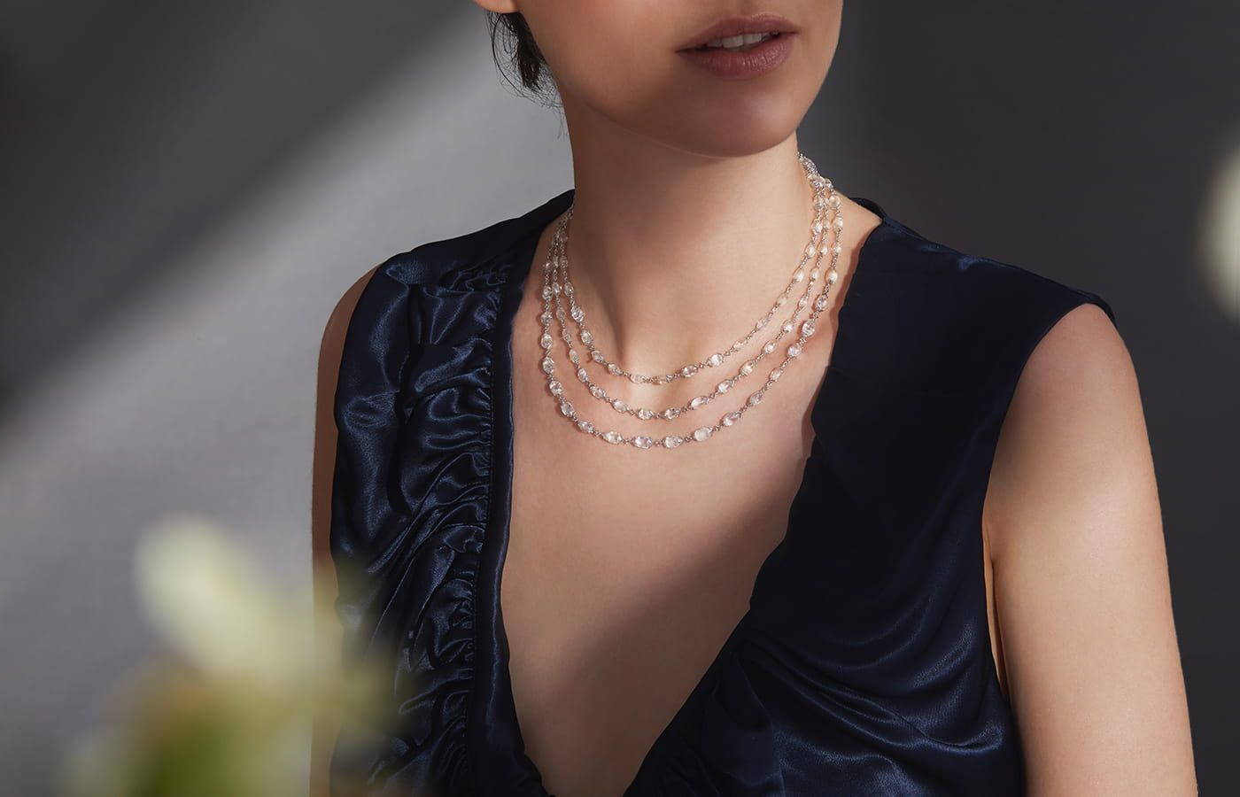  Ronald Abram nizam briolette diamond necklace 