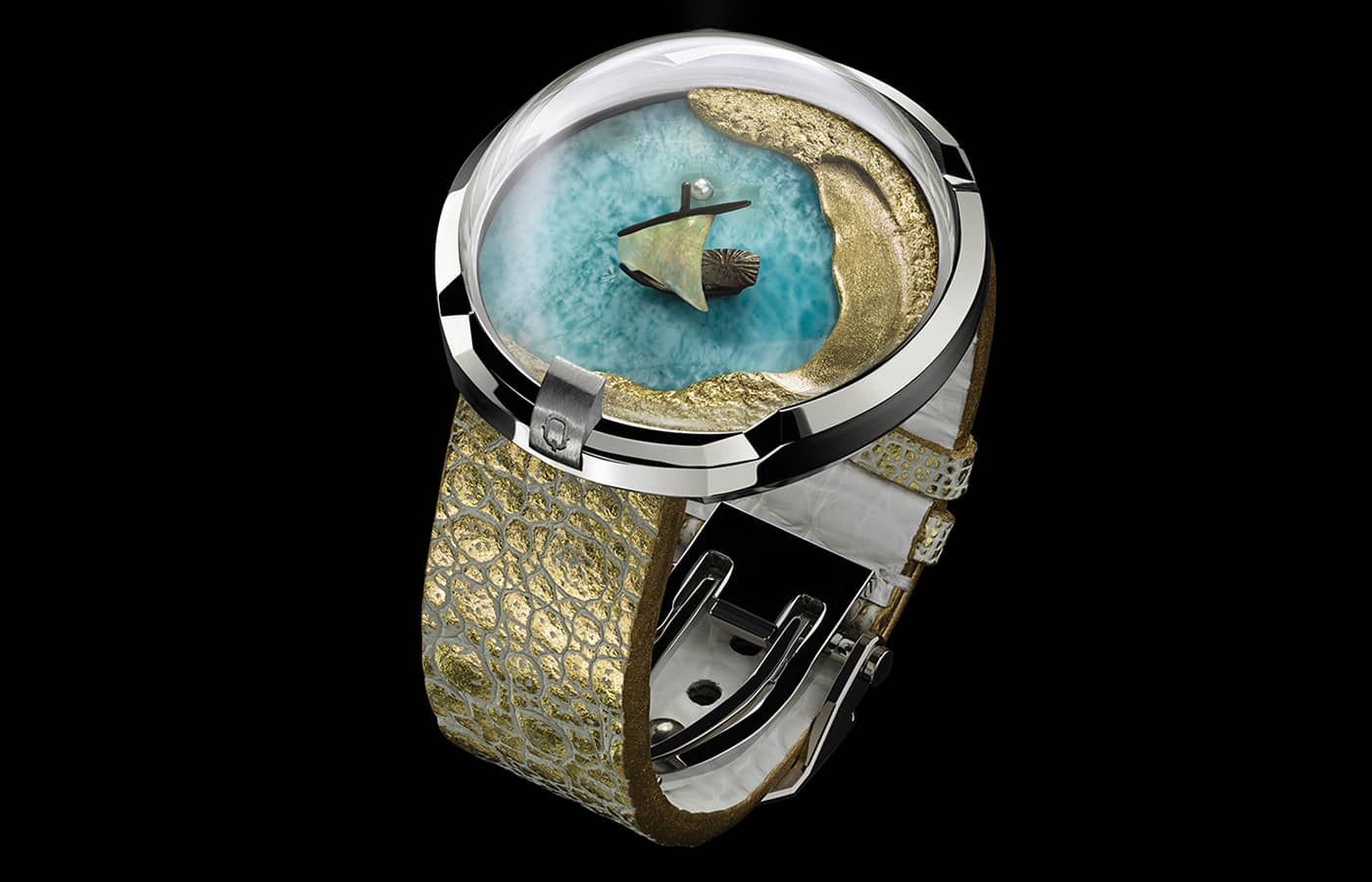  Qannati Ambiance Pecheur Perle Eternity watch and Bahrain bracelet