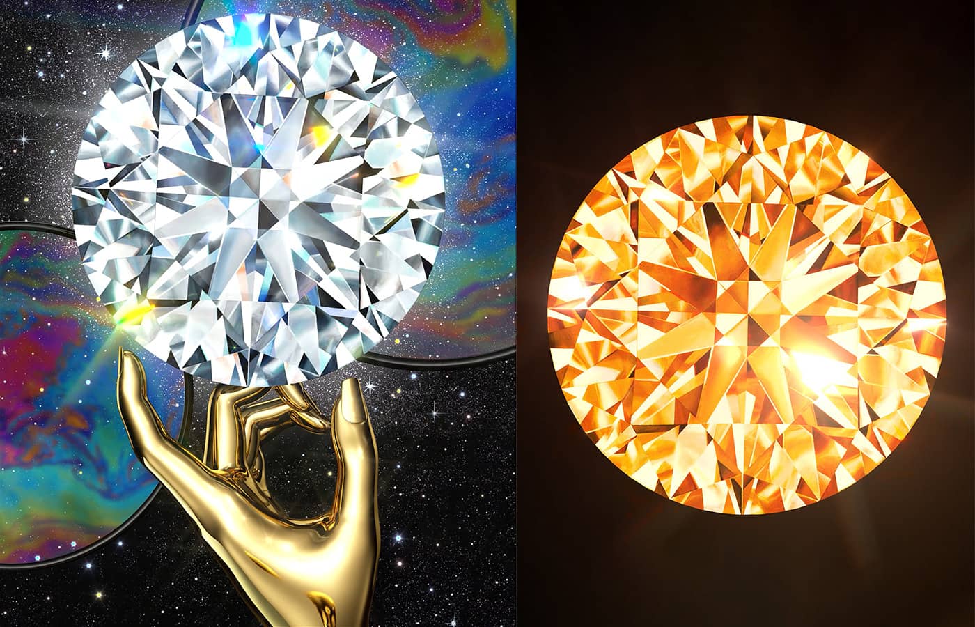 Reena Ahluwalia Diamond Vision and Orange Diamond Verse NFTs