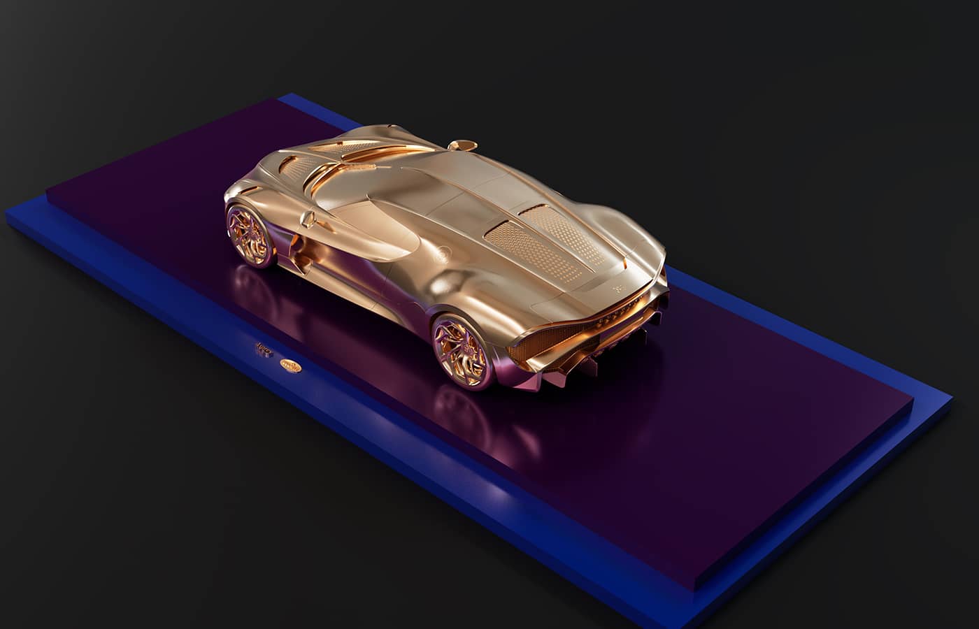 Amedeo Scognamiglio Gold Car scultpure