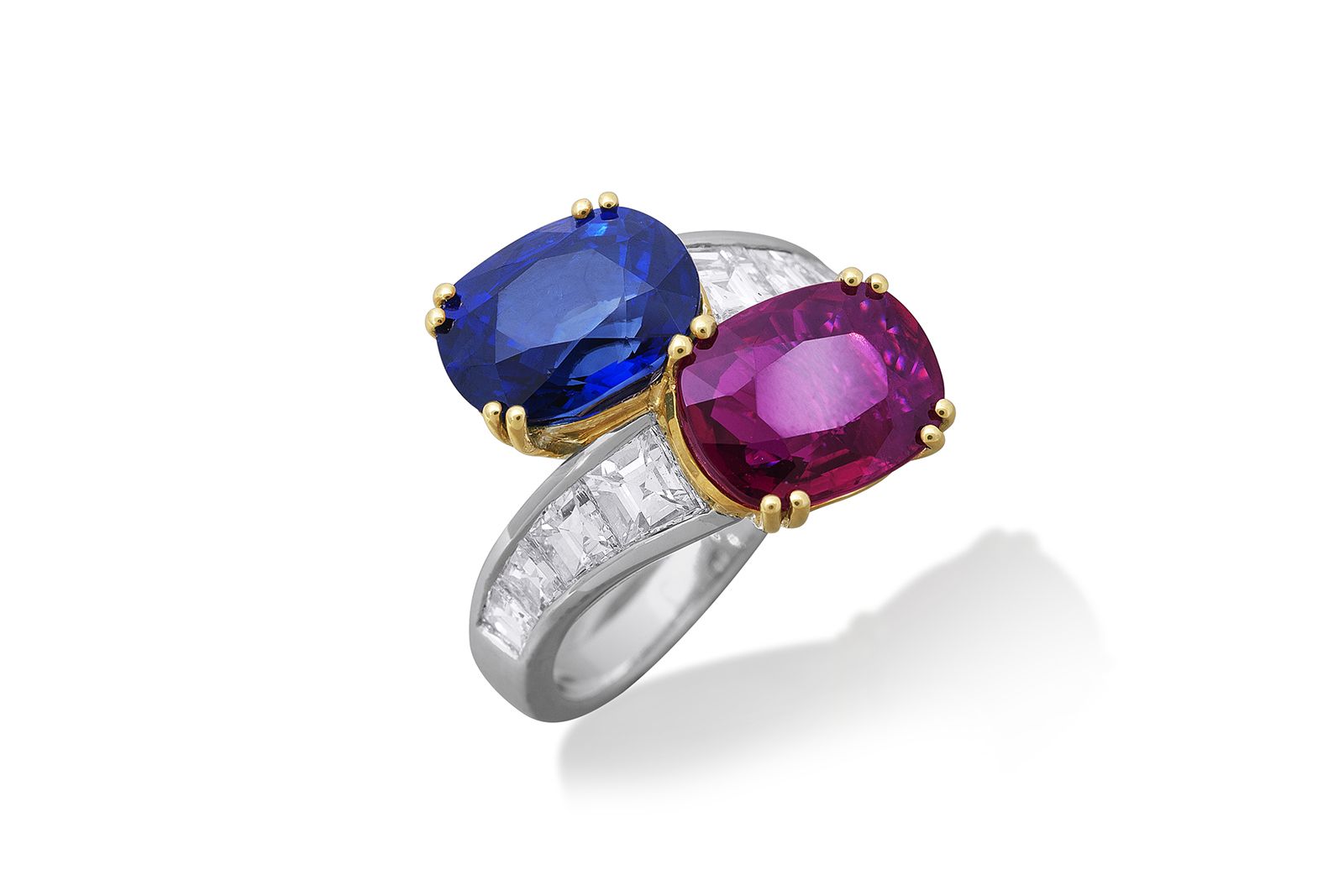  Picchiotti sapphire, ruby and diamond ring