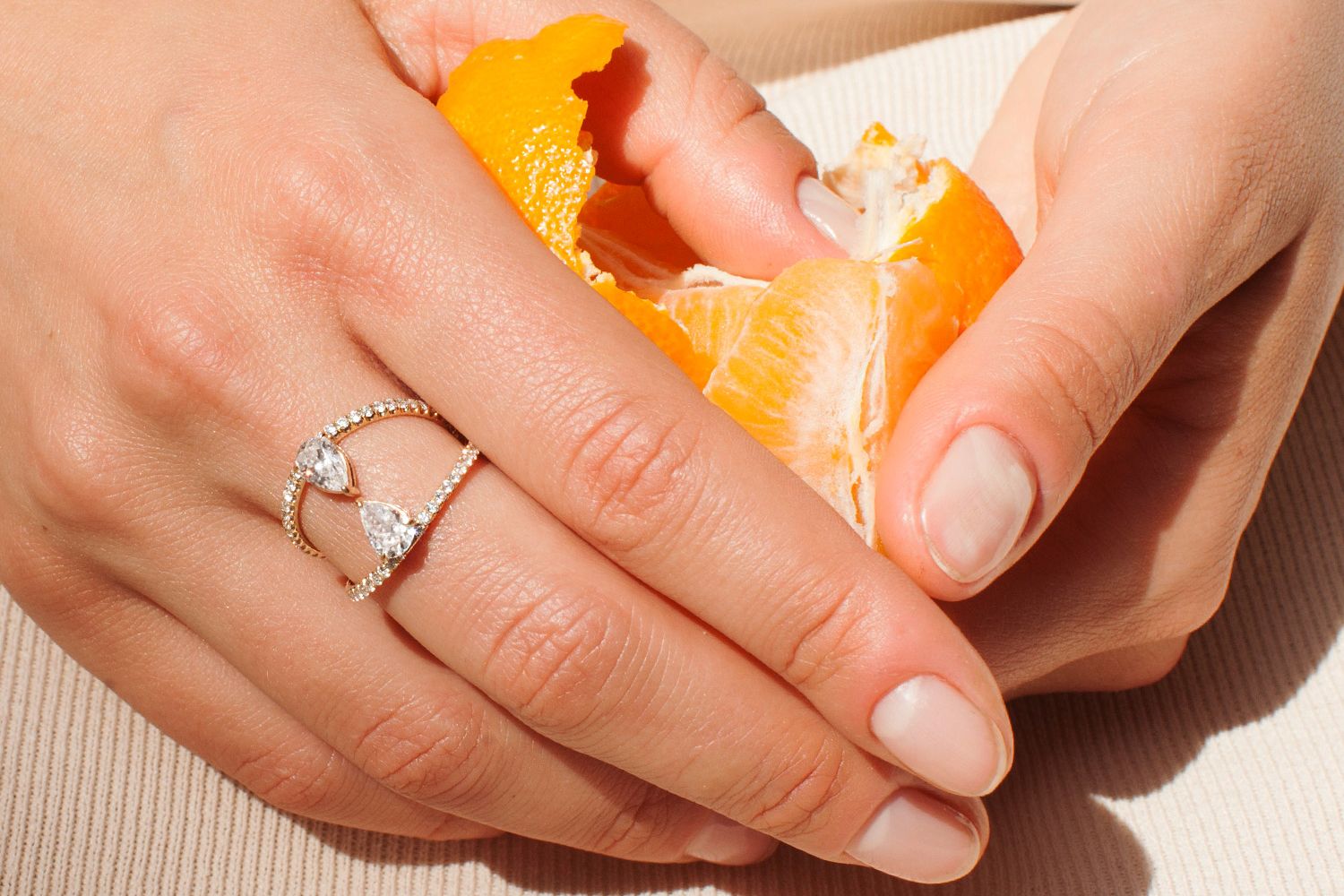 KATKIM Diamond and gold Toi & Moi ring
